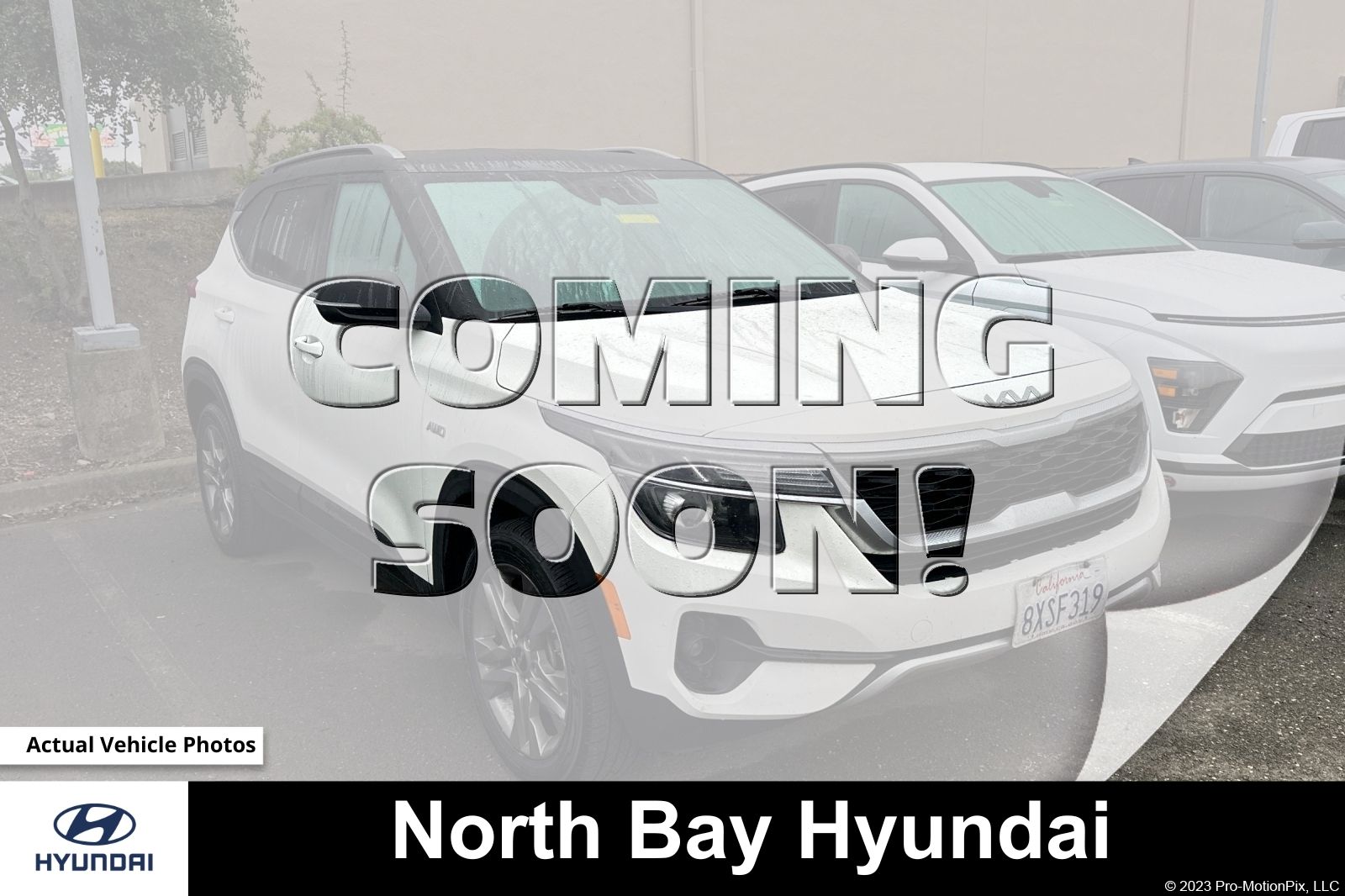 Clear White/Black Roof 2022 Kia Seltos S AWD SUV / Crossover All-Wheel Drive Continuously Variable Transmission