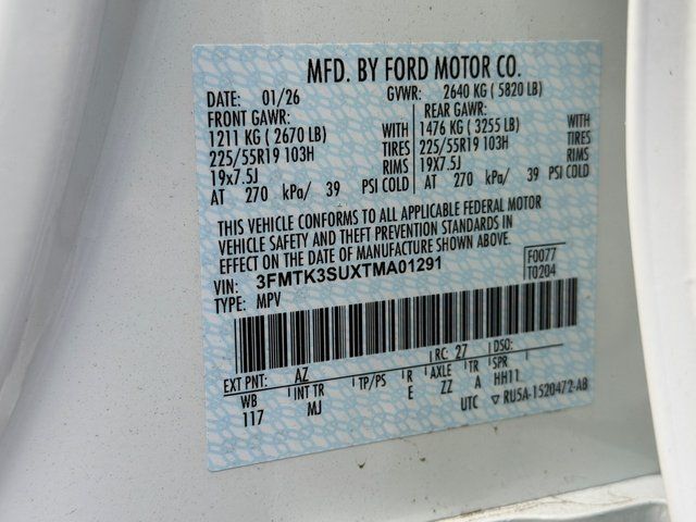 New 2026 Star White Metallic Tri-coat Ford Premium image 35