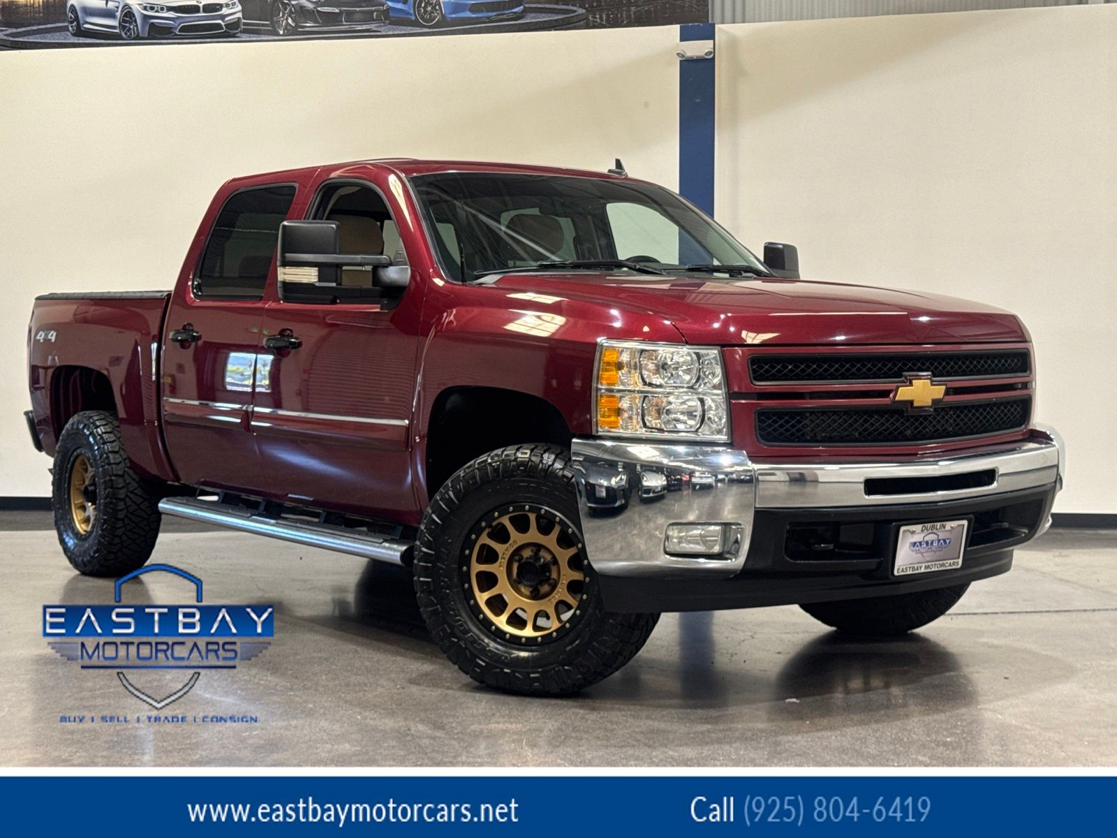 Red (Deep Ruby Metallic) 2013 Chevrolet Silverado 1500 LT Crew Cab 4WD Pickup Truck Four-Wheel Drive 6-Speed Automatic Overdrive