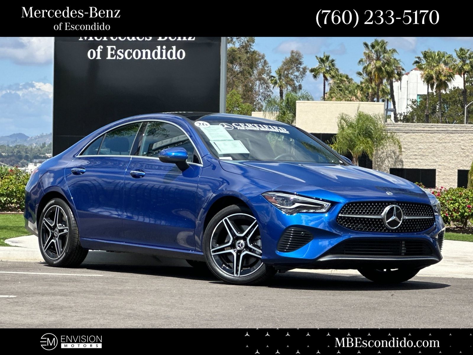 Starling Blue Metallic 2026 Mercedes-Benz CLA 250 4MATIC Coupe All-Wheel Drive 8-Speed Dual Clutch