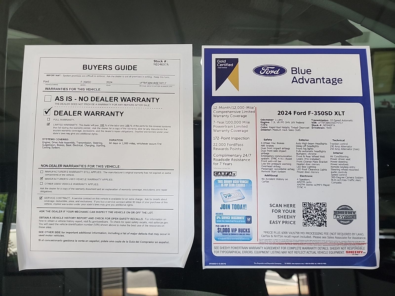 Certified Used 2024 Rapid Red Metallic Tinted Clearcoat Ford XLT image 22