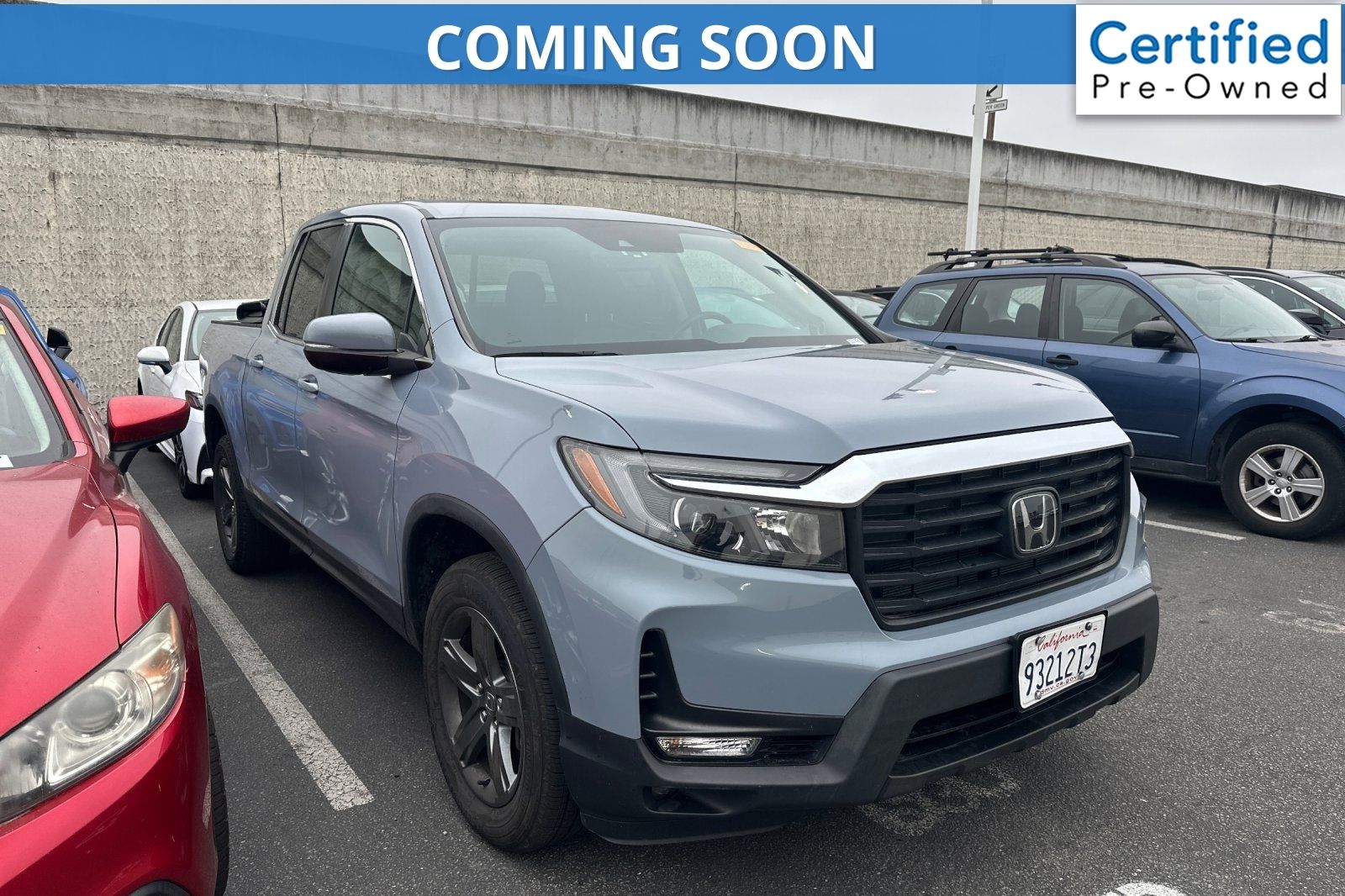 Sonic Gray Pearl 2023 Honda Ridgeline Pickup Truck All-Wheel Drive 9-Speed Automatic