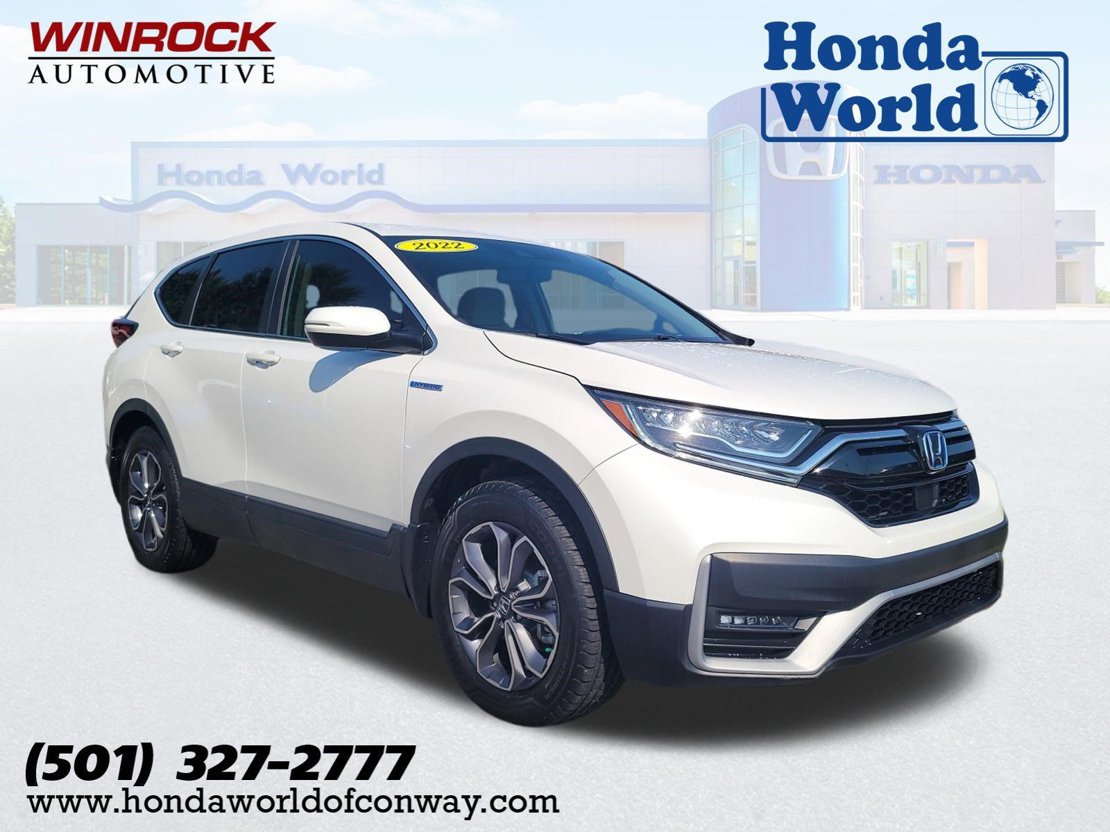 Platinum White Pearl 2022 Honda CR-V Hybrid SUV / Crossover All-Wheel Drive Continuously Variable Transmission