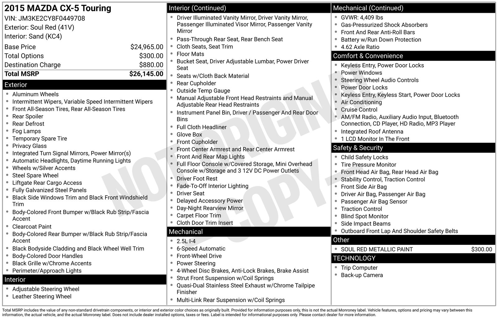 Used Car 2015 Mazda Cx-5  Touring For Sale Under $10,000 In Austin, Texas