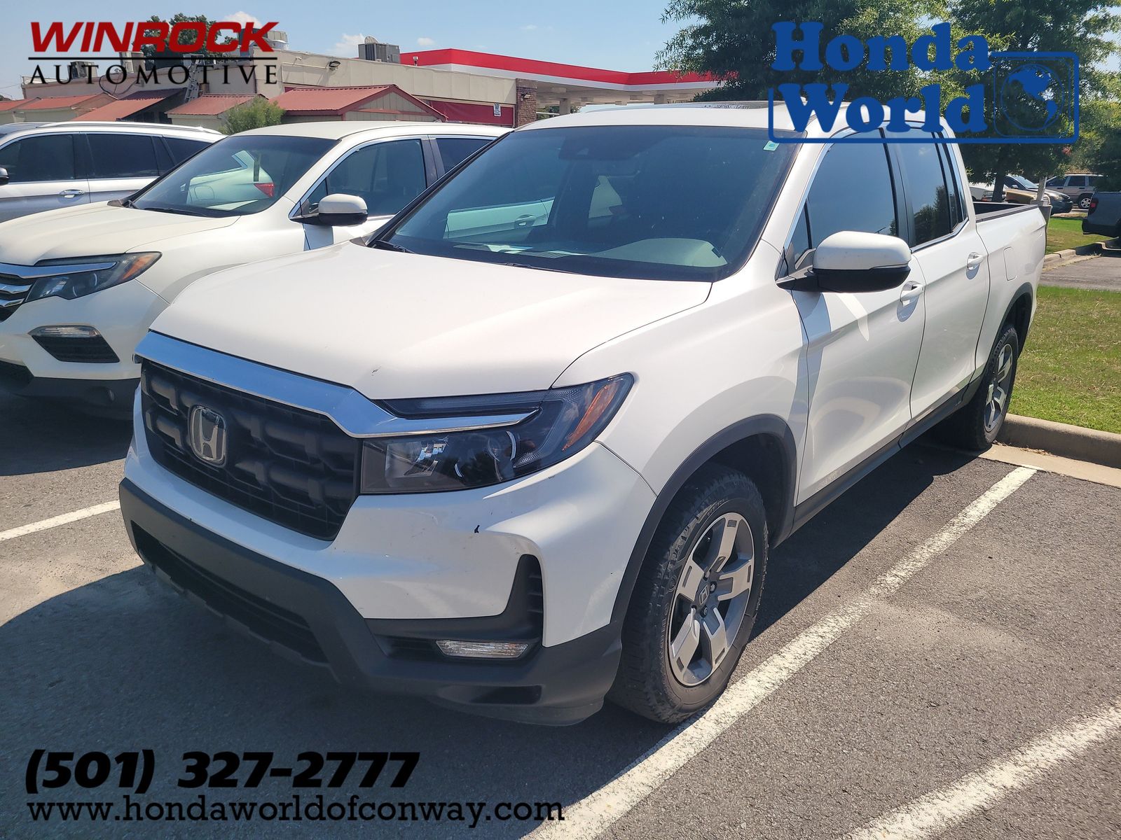 Platinum White 2024 Honda Ridgeline Pickup Truck All-Wheel Drive 9-Speed Automatic