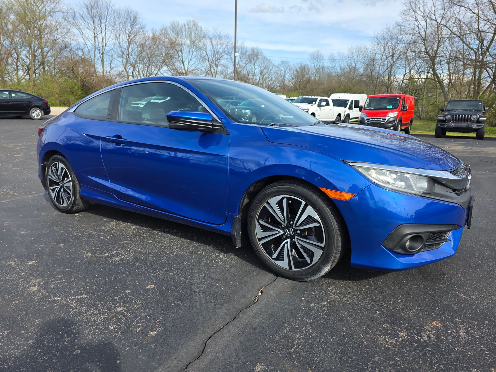 Aegean Blue Metallic 2017 Honda Civic Coupe EX-T Coupe Front-Wheel Drive Continuously Variable Transmission