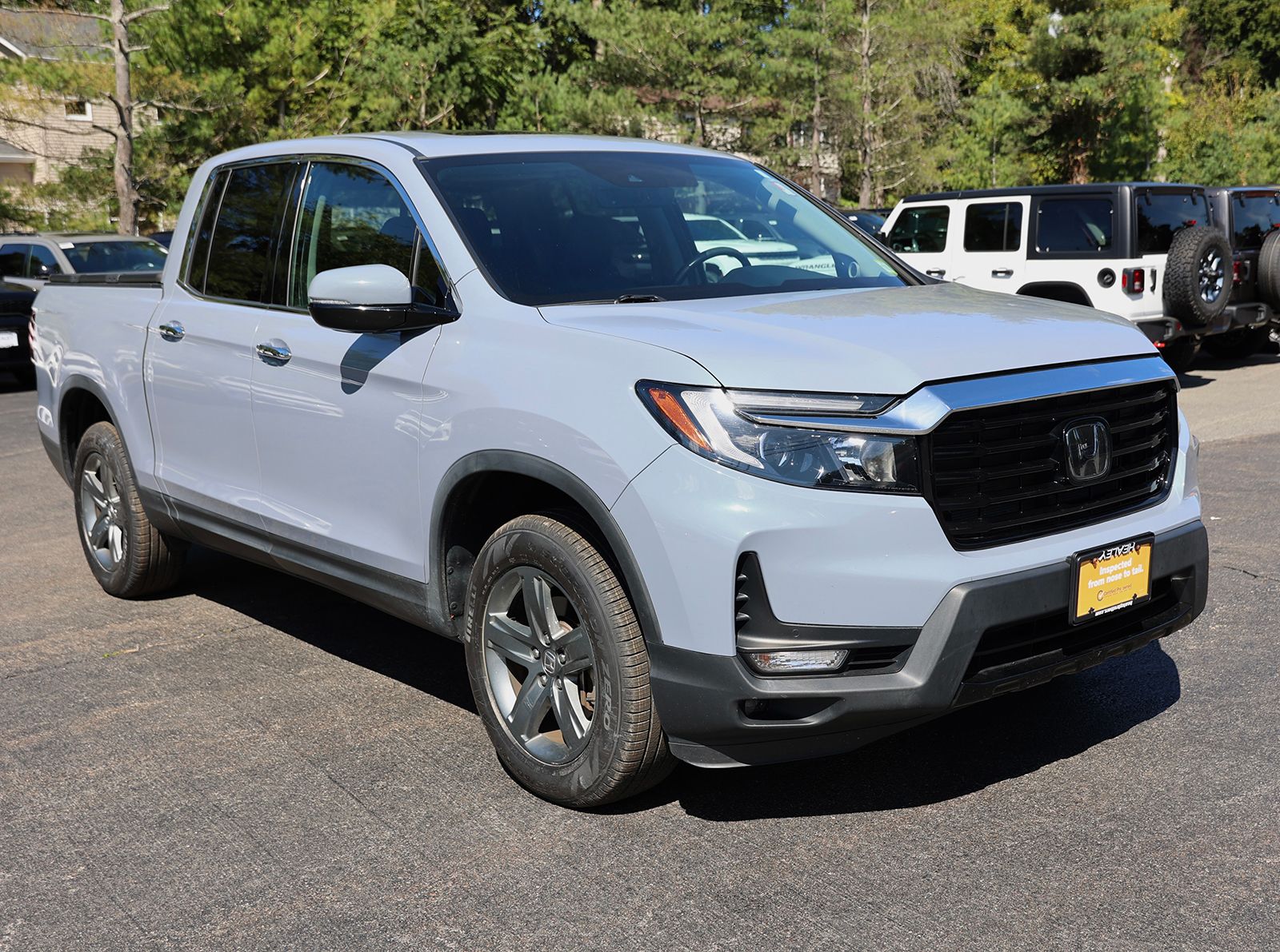 Gray 2022 Honda Ridgeline Pickup Truck All-Wheel Drive 9-Speed Automatic