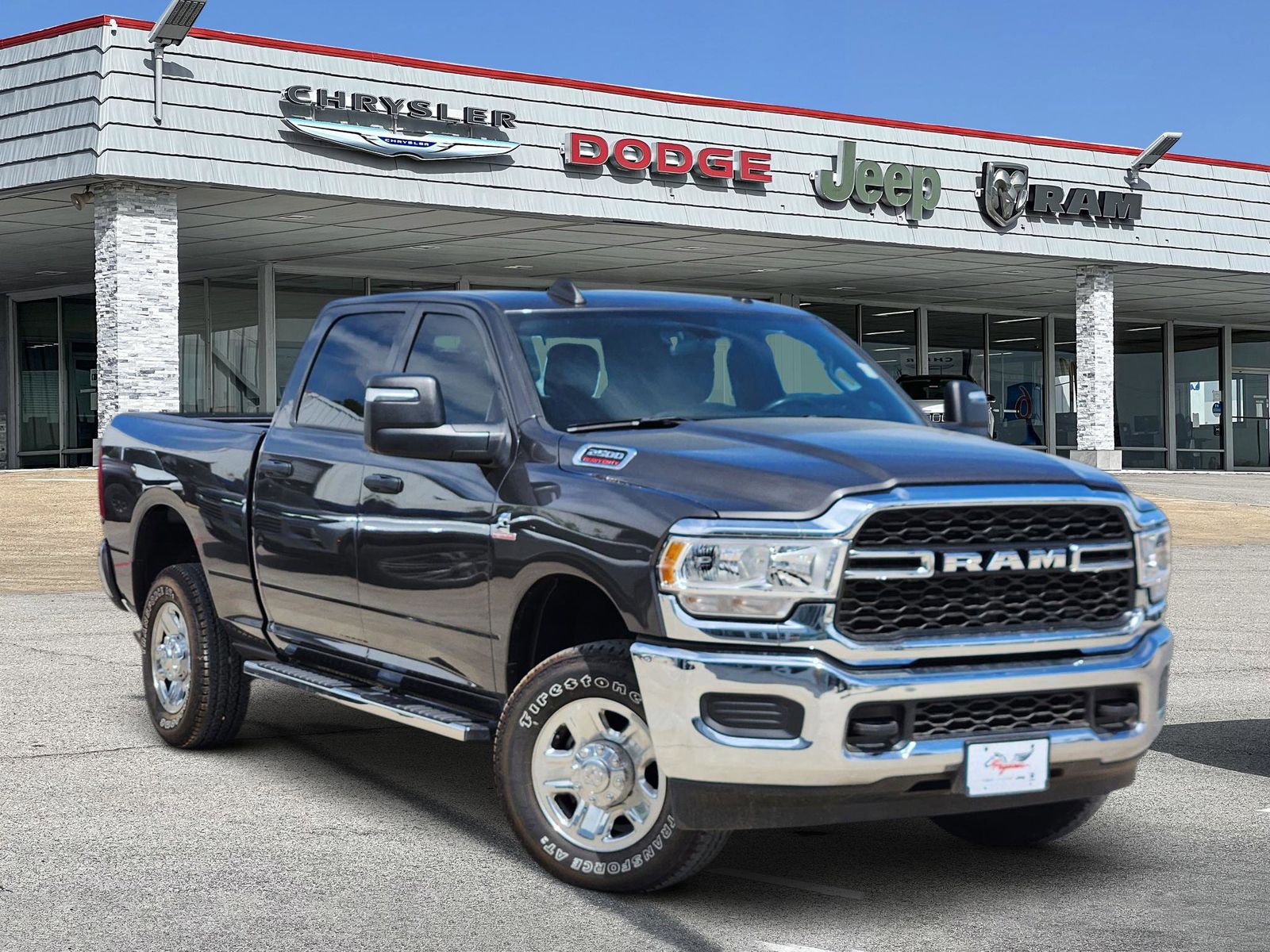 Gray (Granite Crystal Metallic Clearcoat) 2024 RAM 2500 Tradesman Crew Cab 4WD Pickup Truck Four-Wheel Drive 6-Speed Automatic