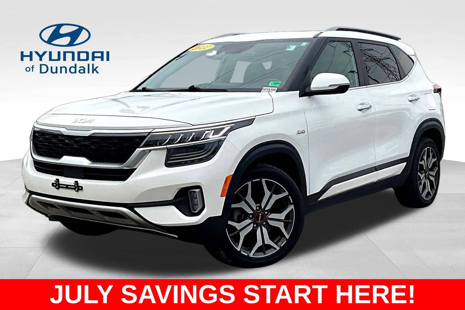 Snow White Pearl 2022 Kia Seltos SUV / Crossover All-Wheel Drive 7-Speed Automatic