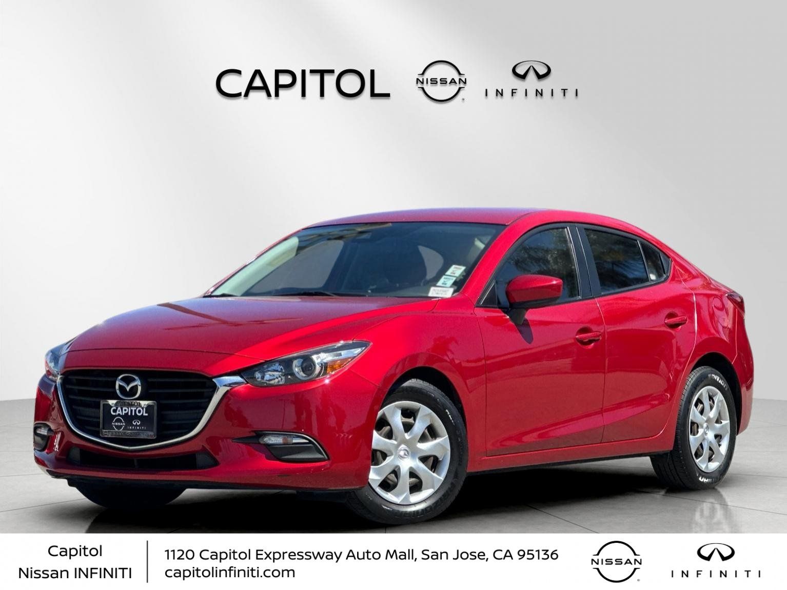 Soul Red Metallic 2018 Mazda MAZDA3 Sport Sedan Front-Wheel Drive 6-Speed Automatic