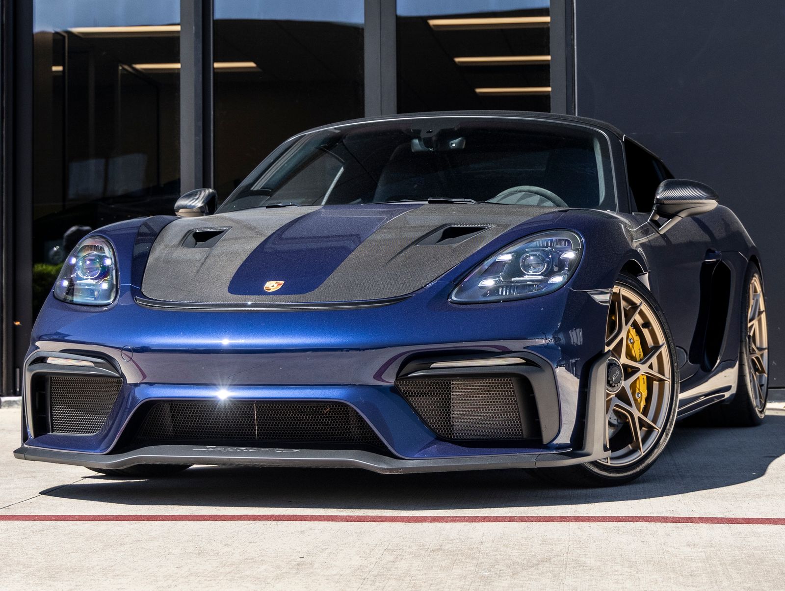 Gentian Blue Metallic 2024 Porsche 718 Boxster Spyder RS RWD Convertible Rear-Wheel Drive 7-Speed Automatic