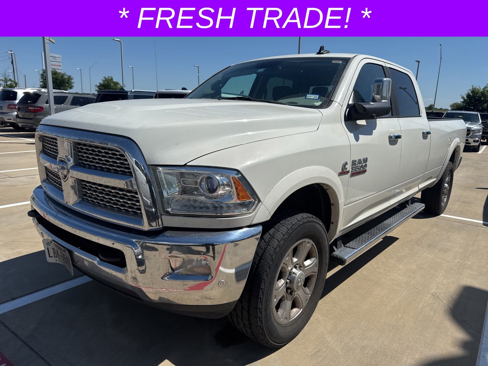 Pearl White 2017 RAM 3500 Laramie Crew Cab LB 4WD Pickup Truck Four-Wheel Drive 6-Speed Automatic