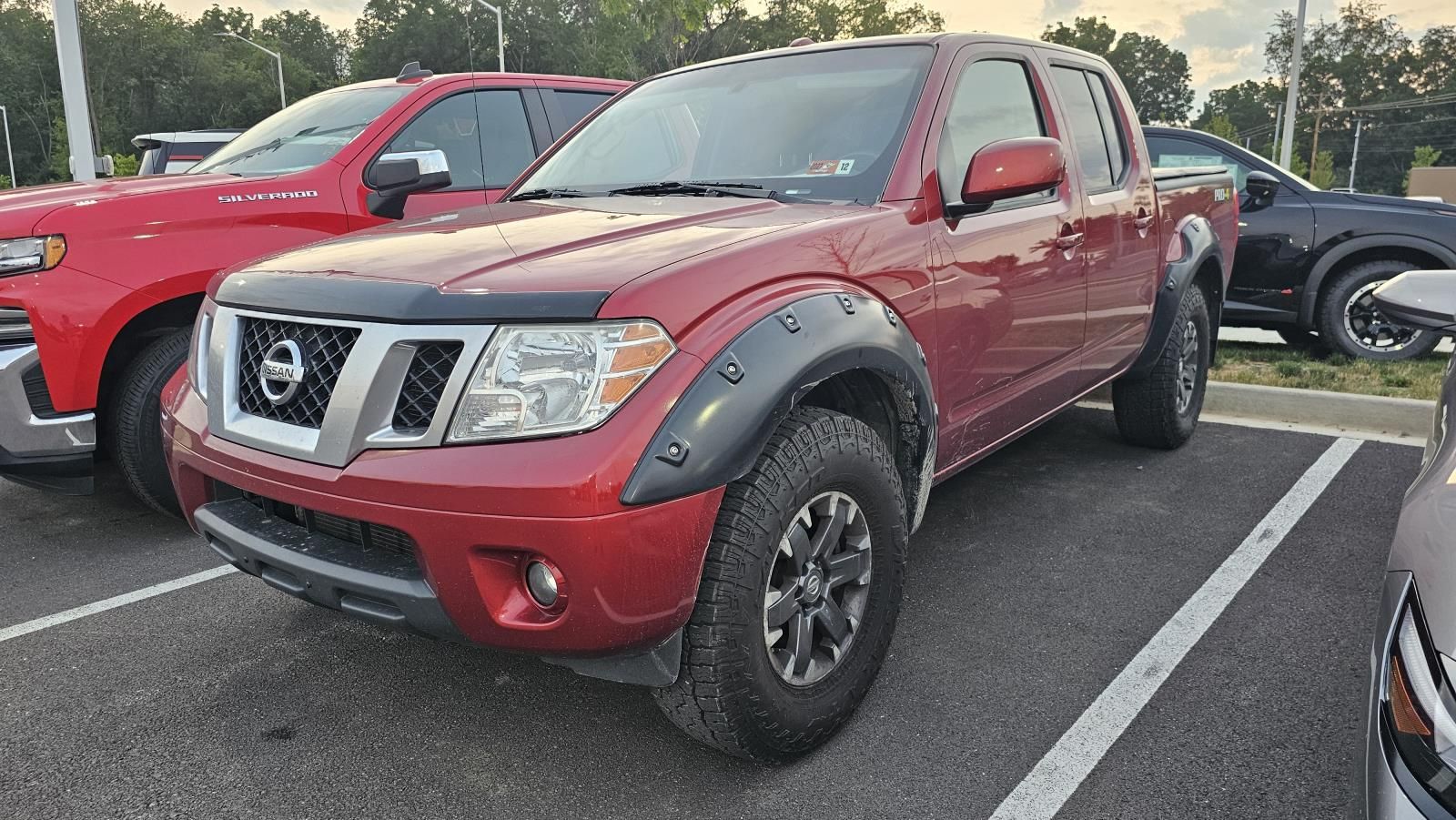 Lava Red 2015 Nissan Frontier Pickup Truck Four-Wheel Drive 5-Speed Automatic Overdrive