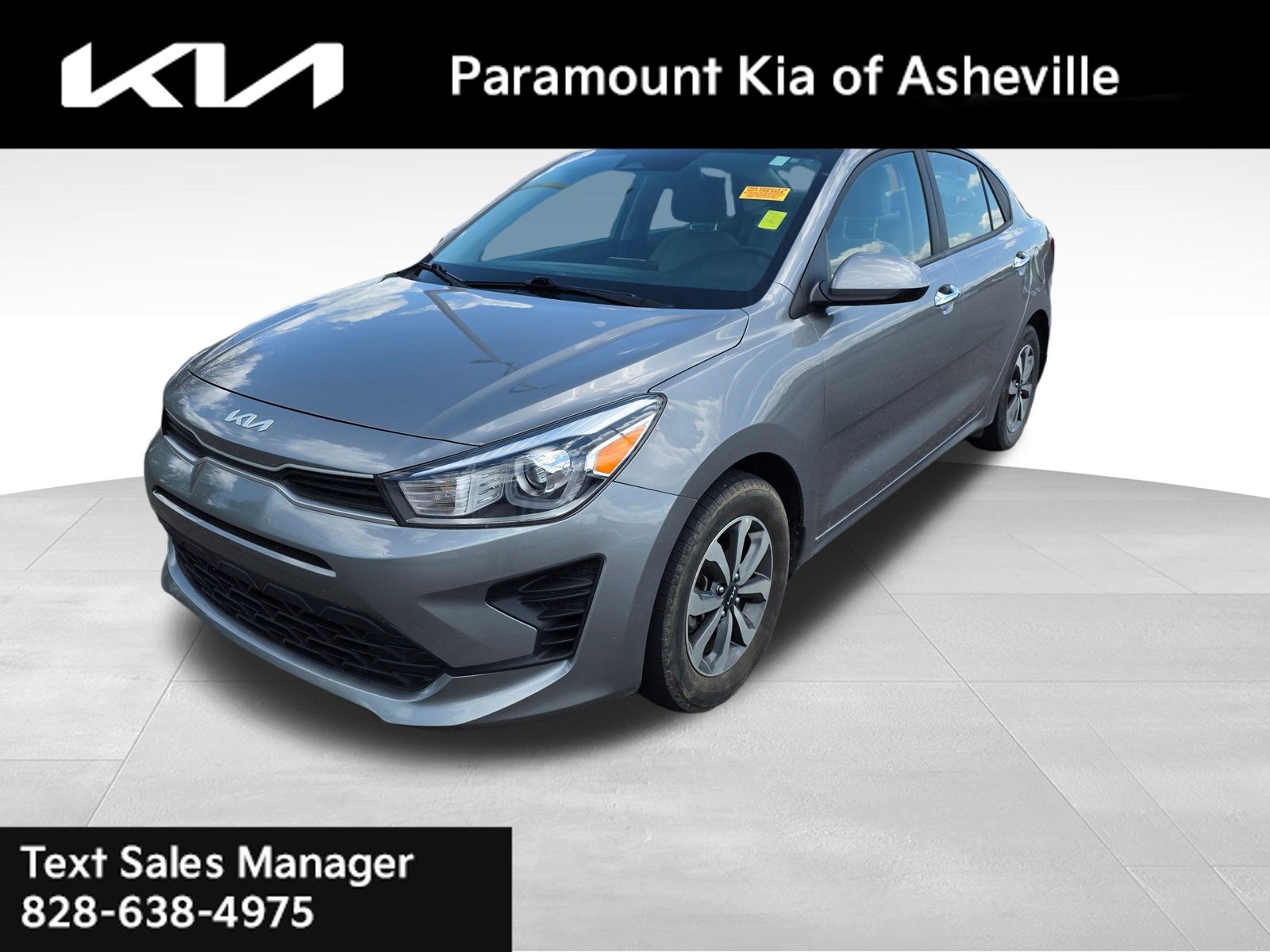 Steel Gray 2022 Kia Rio S FWD Sedan Front-Wheel Drive Continuously Variable Transmission