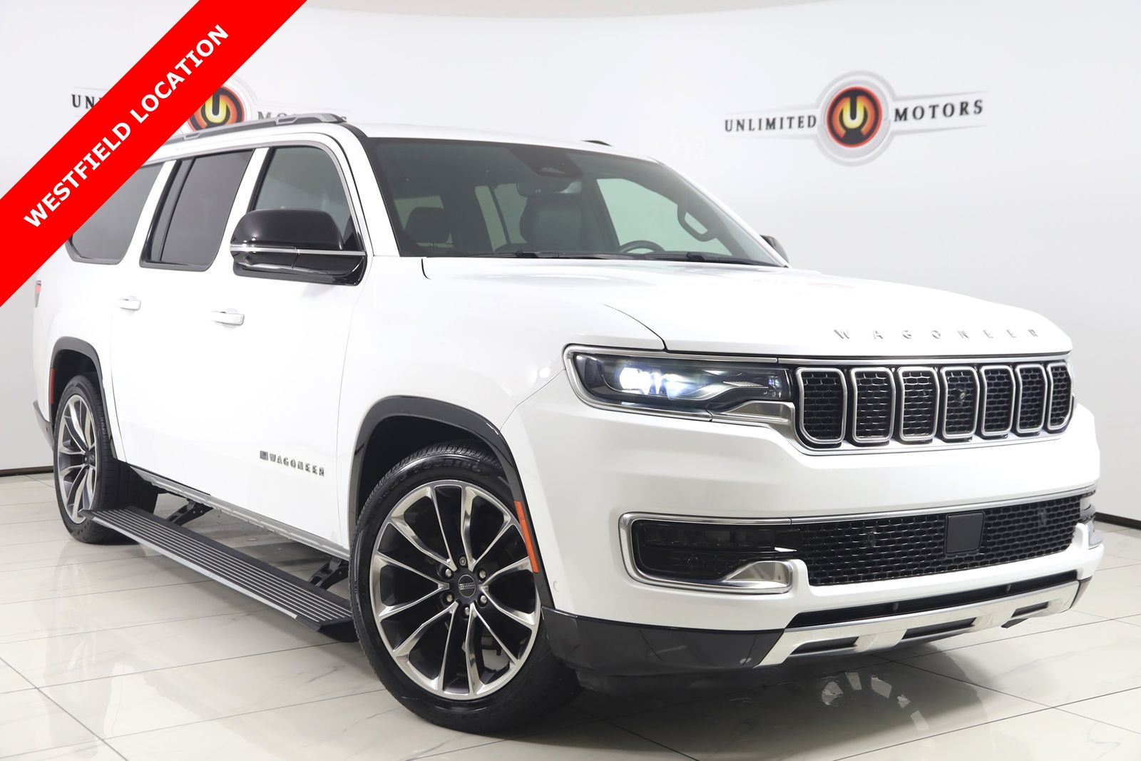 Bright White Clearcoat 2023 Jeep Wagoneer L Series III 4WD SUV / Crossover Four-Wheel Drive 8-Speed Automatic
