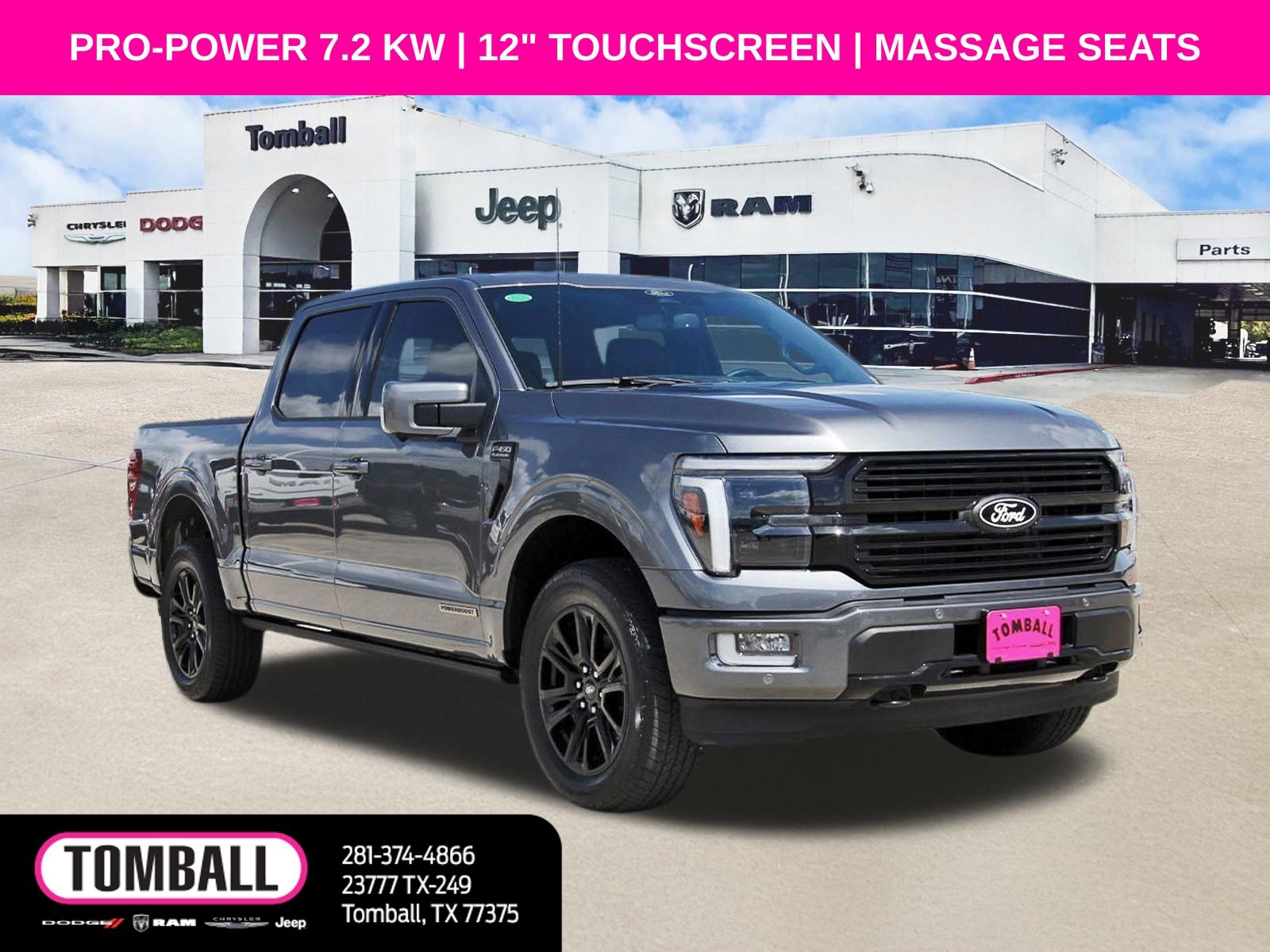 Gray Metallic 2025 Ford F-150 Pickup Truck Four-Wheel Drive Automatic