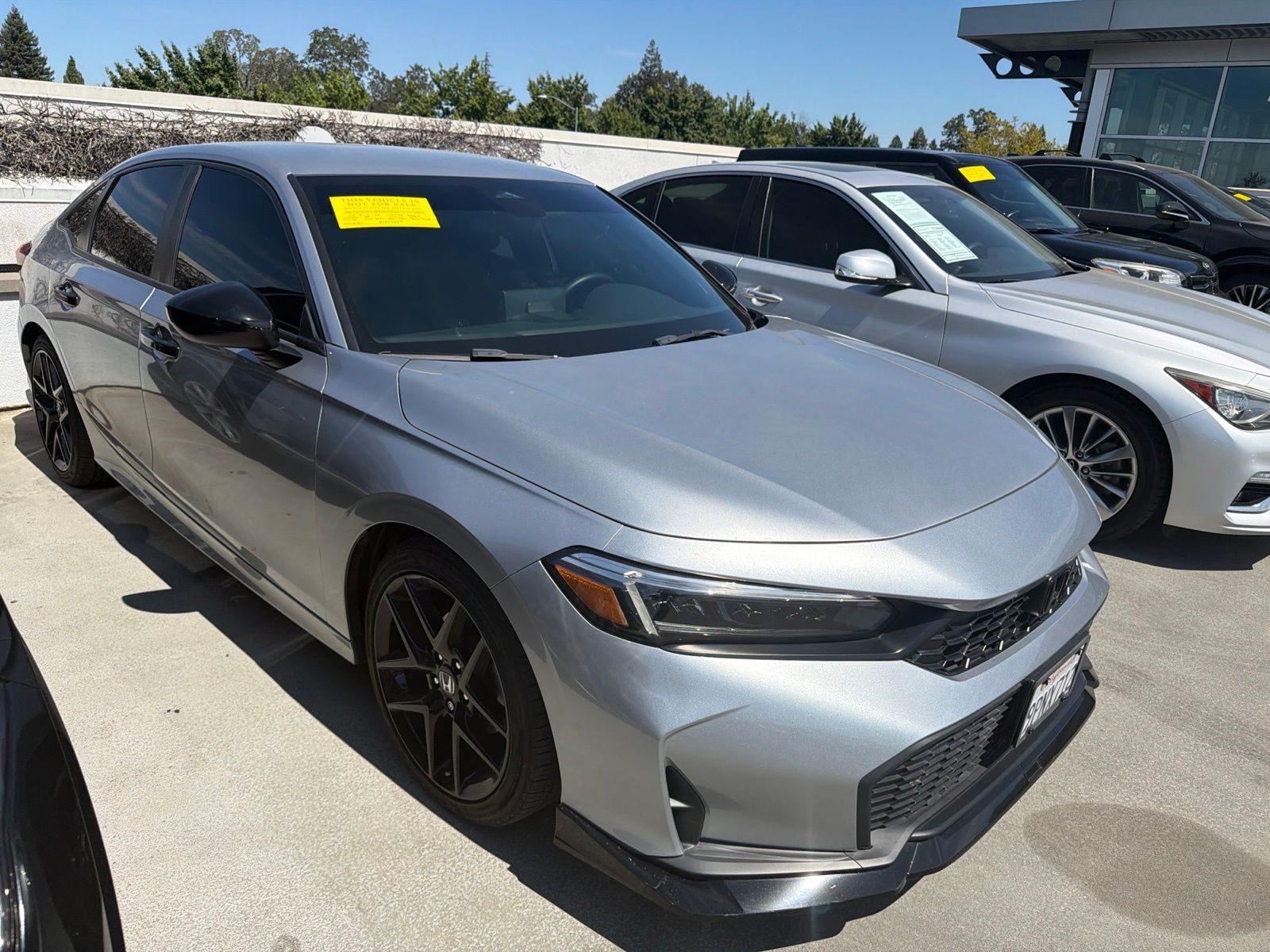 Solar Silver Metallic 2025 Honda Civic Sedan Front-Wheel Drive Continuously Variable Transmission