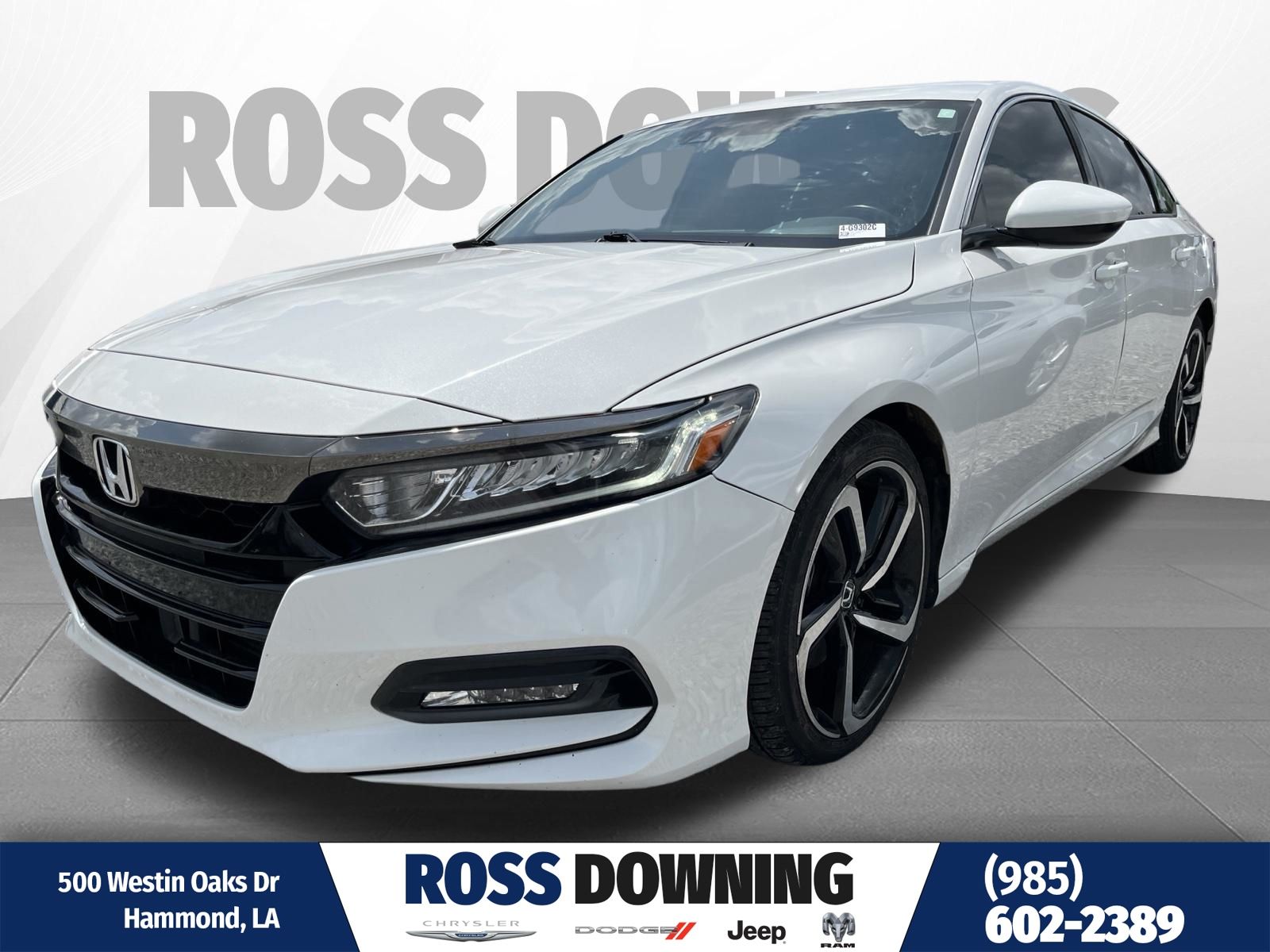 White 2020 Honda Accord Sedan Front-Wheel Drive Continuously Variable Transmission