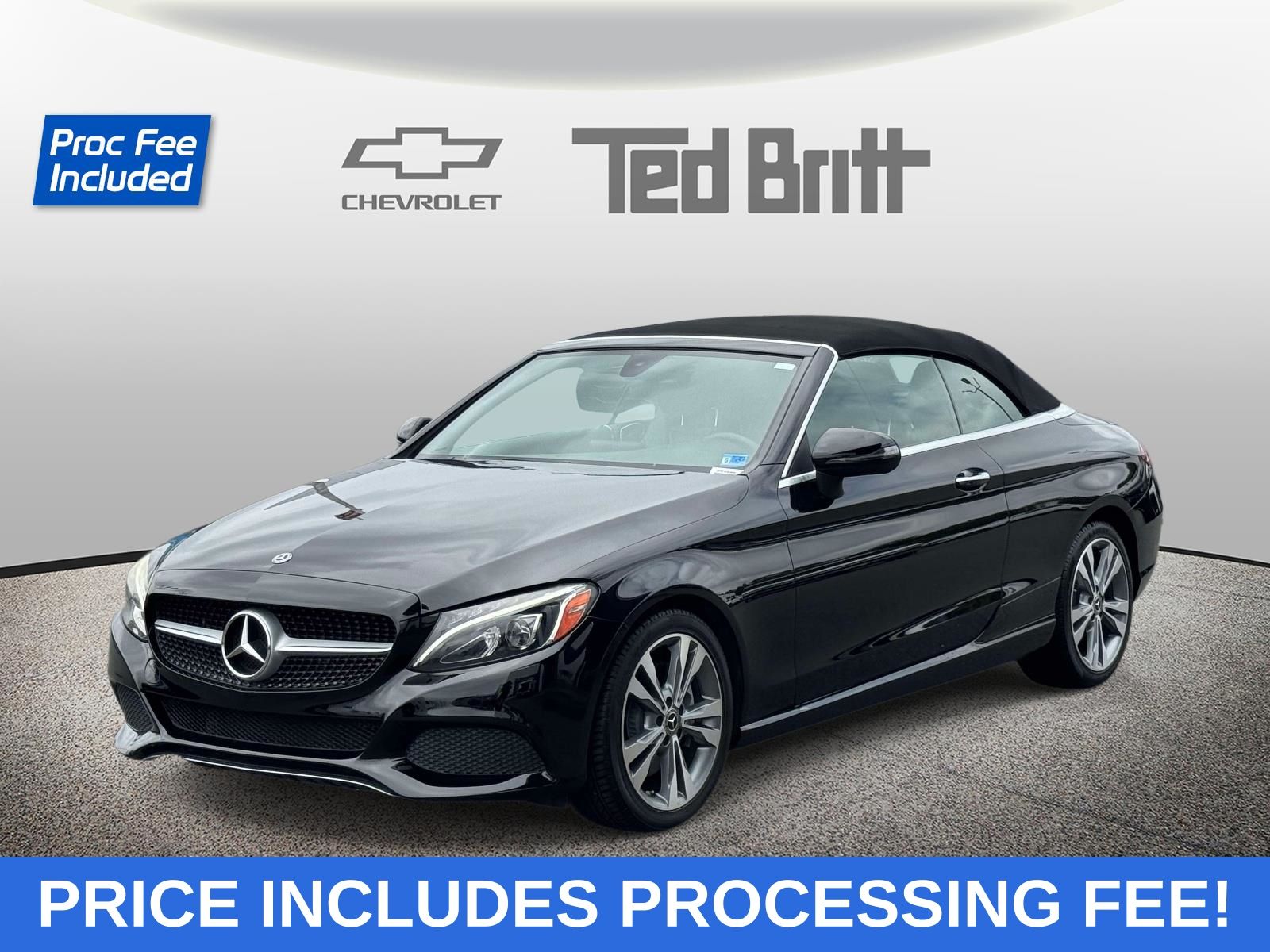 Black 2018 Mercedes-Benz C-Class Convertible Rear-Wheel Drive 9-Speed Automatic