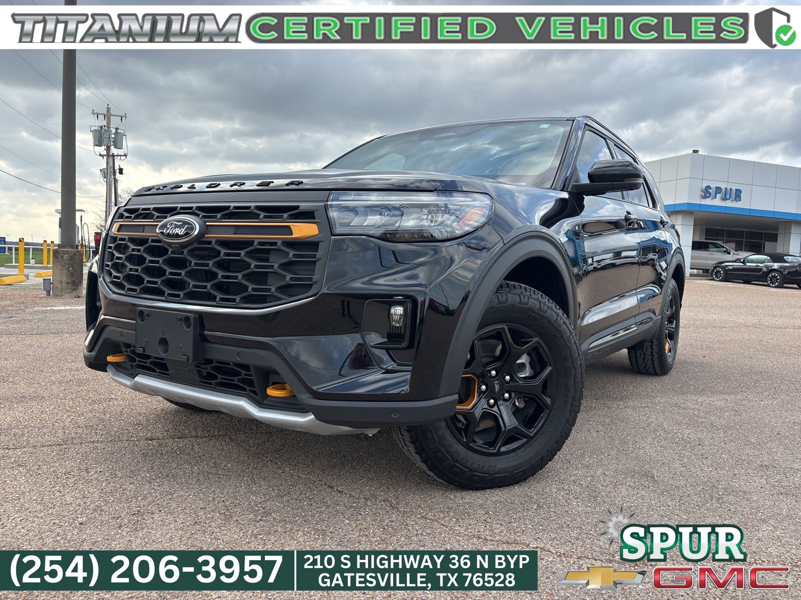 Agate Black Metallic 2026 Ford Explorer Tremor AWD SUV / Crossover All-Wheel Drive Automatic