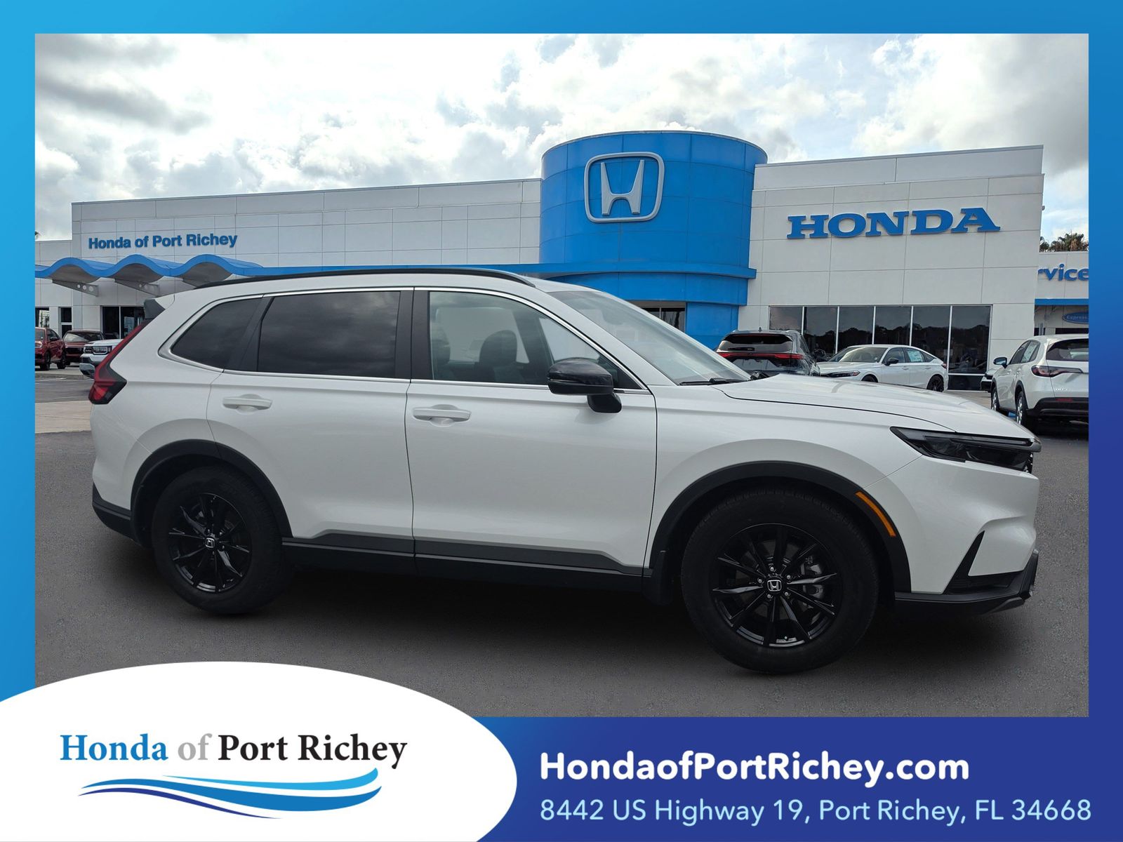 Platinum White Pearl 2025 Honda CR-V Hybrid SUV / Crossover Front-Wheel Drive Continuously Variable Transmission
