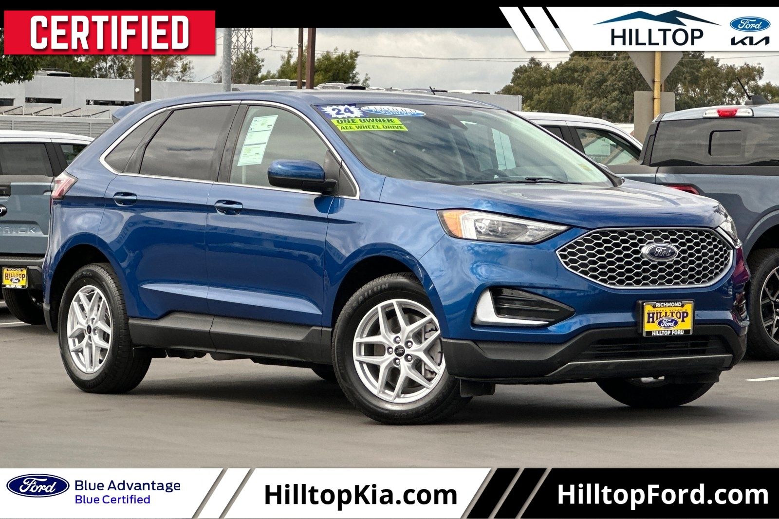 Blue Metallic 2024 Ford Edge SEL AWD SUV / Crossover All-Wheel Drive 8-Speed Automatic