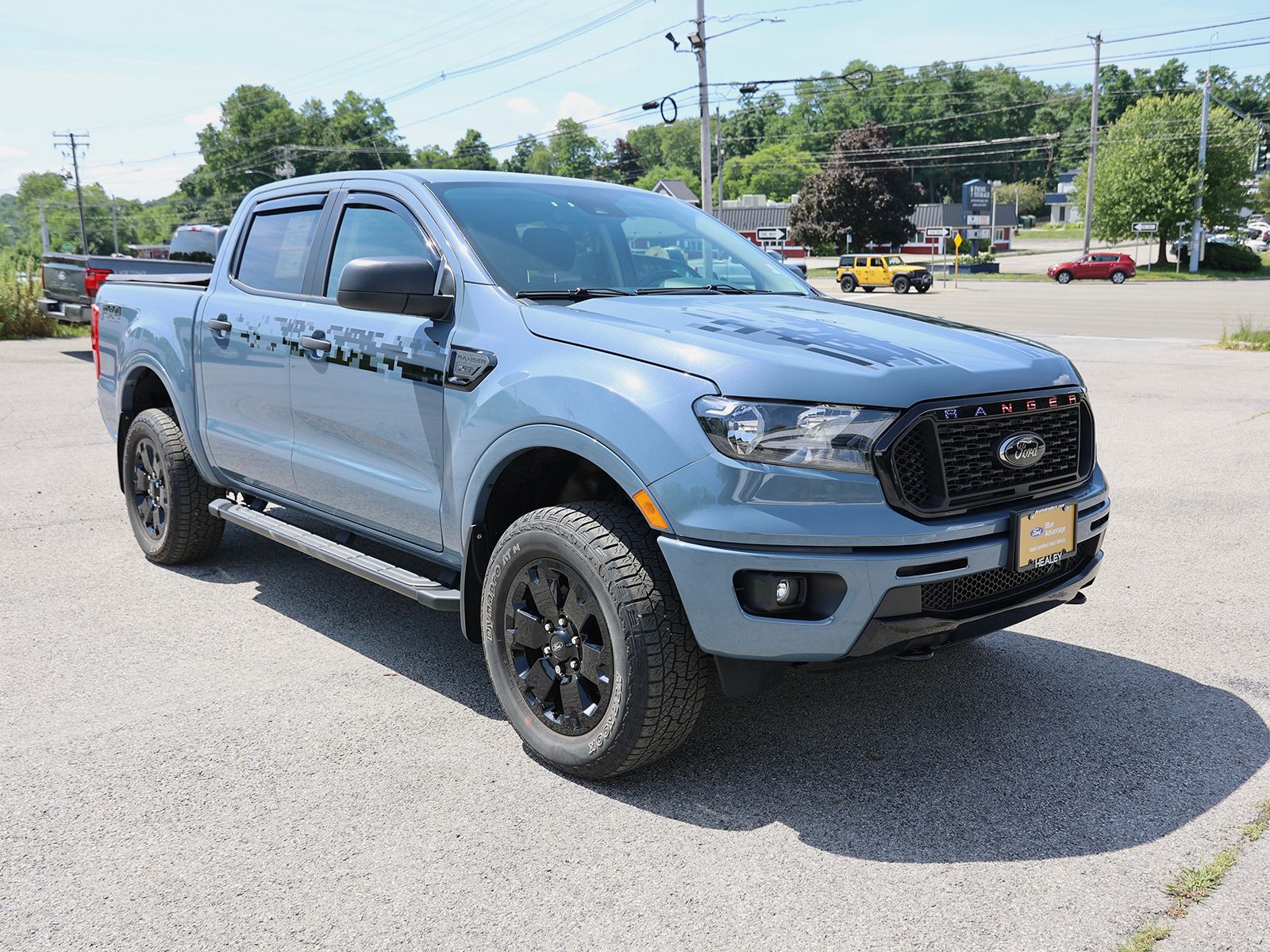 Blue (Azure Gray Metallic) 2023 Ford Ranger Pickup Truck Four-Wheel Drive Automatic