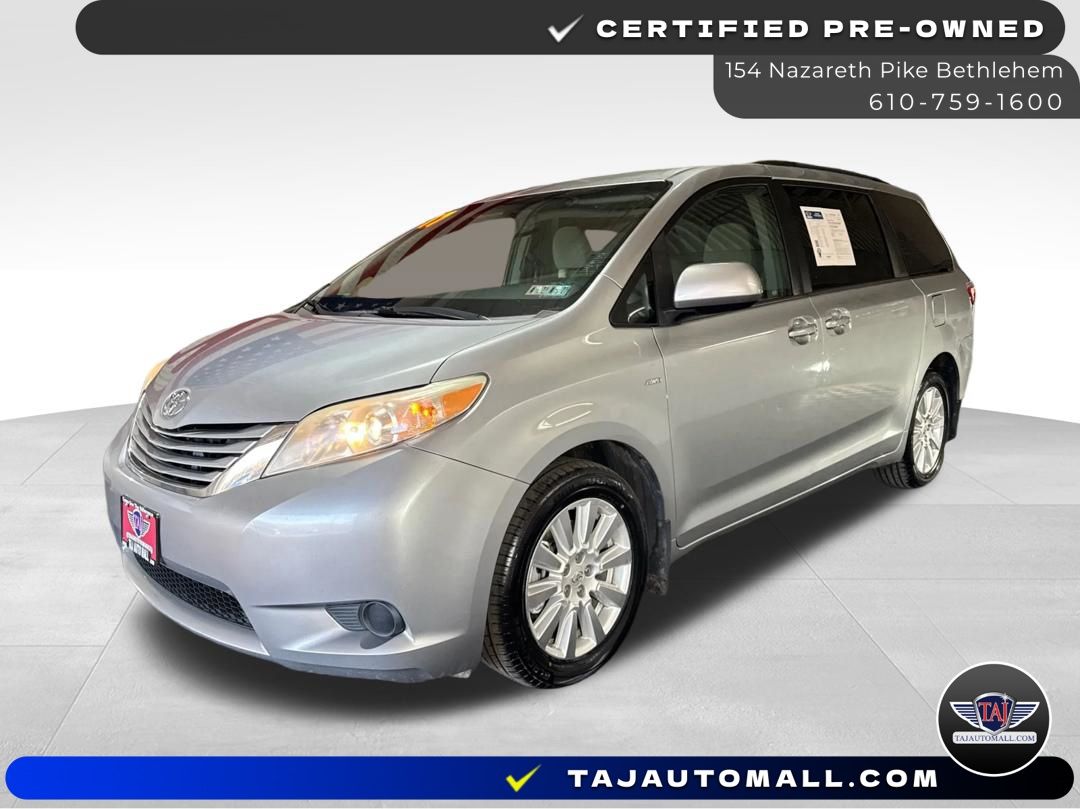 Silver Sky Metallic 2017 Toyota Sienna LE 7-Passenger AWD Minivan All-Wheel Drive 8-Speed Automatic