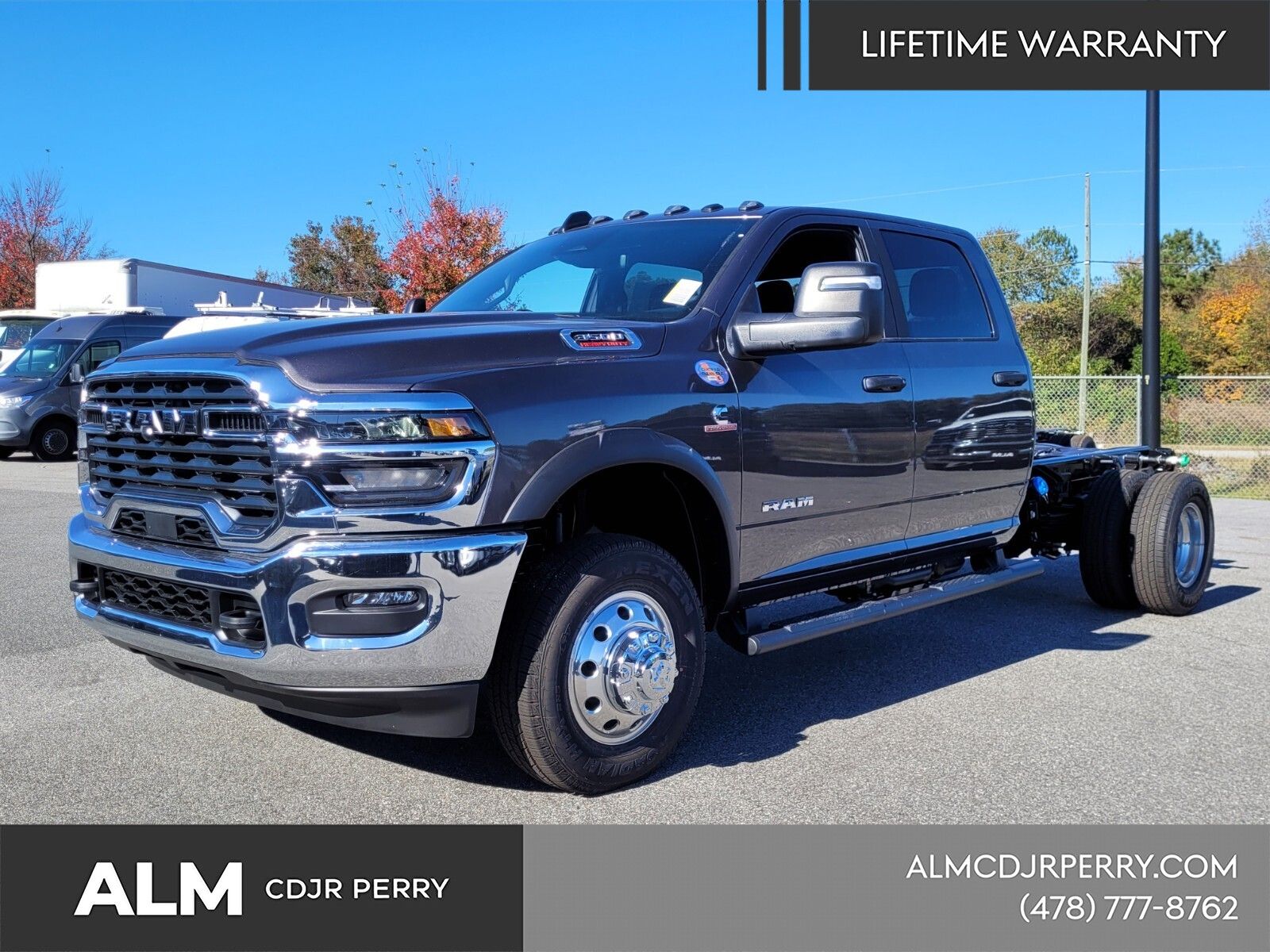 Gray (Granite Crystal Metallic Clearcoat) 2026 RAM 3500 Chassis Tradesman Crew Cab LB DRW 4WD Pickup Truck Four-Wheel Drive 8-Speed Automatic