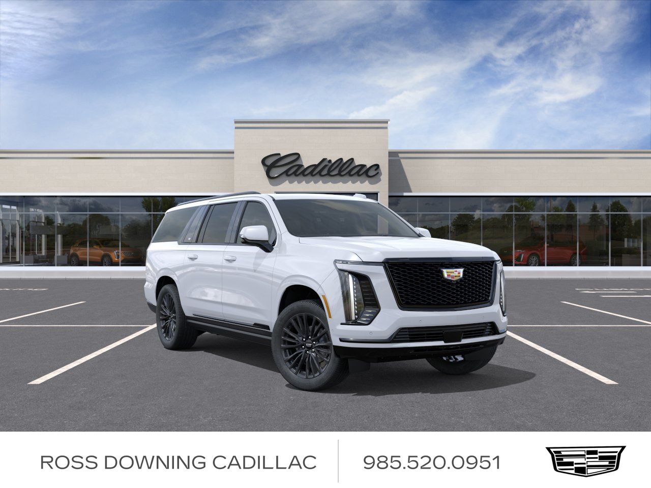 2026 Cadillac Escalade ESV Platinum Edition White at Ross Downing Buick GMC