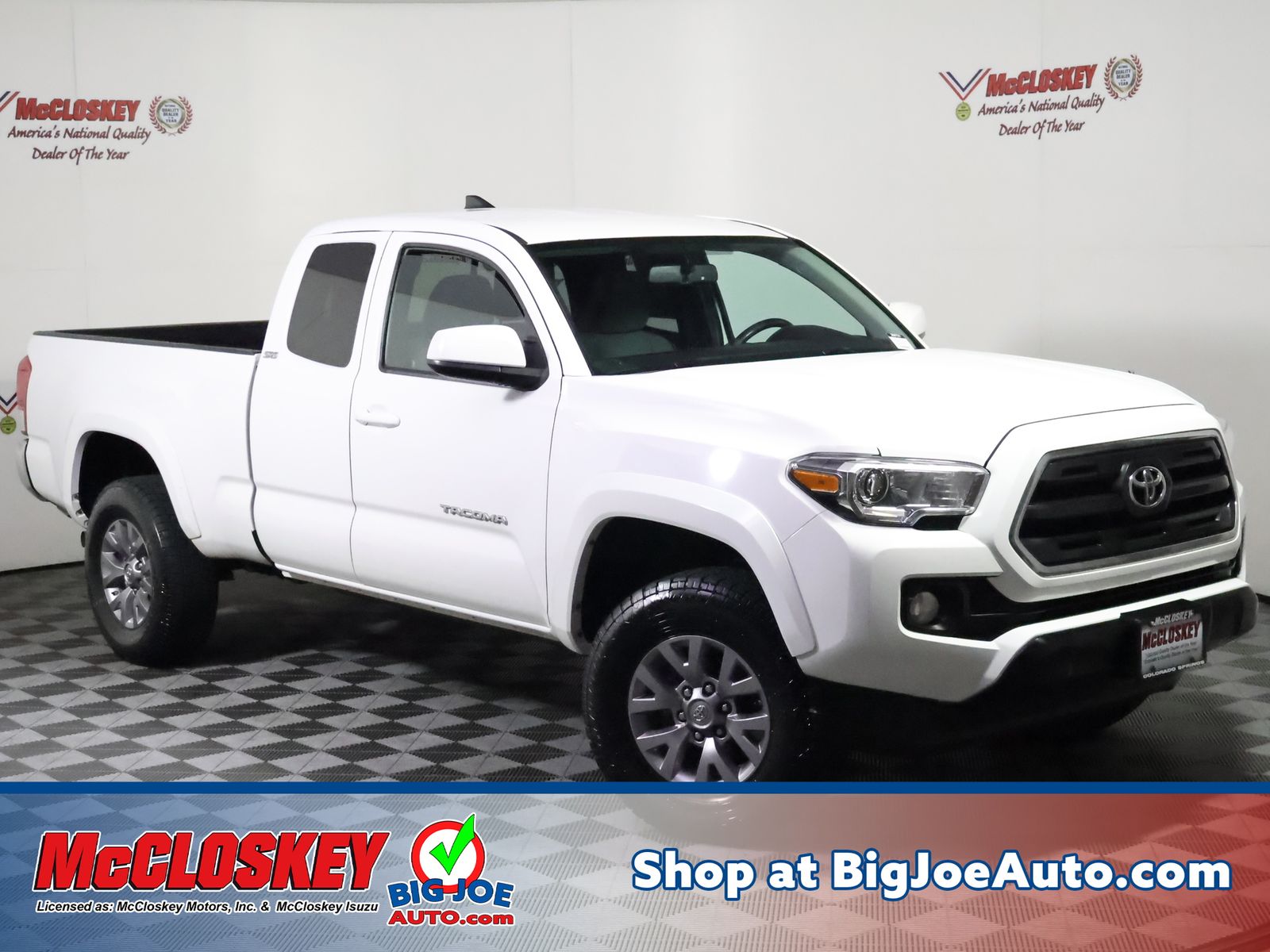 Super White 2017 Toyota Tacoma Pickup Truck Four-Wheel Drive 6-Speed Automatic
