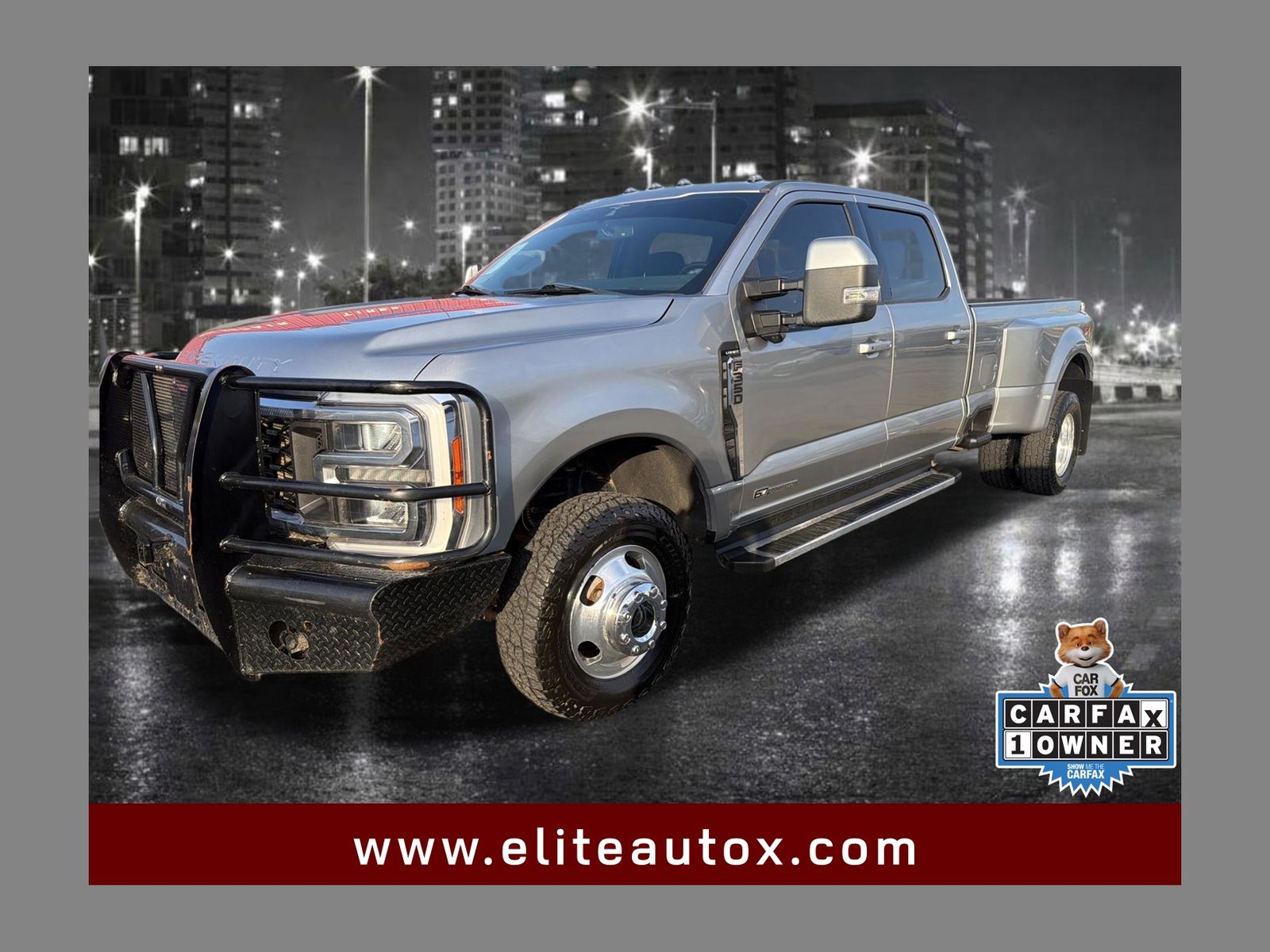 Silver Metallic 2023 Ford F-350 Super Duty Pickup Truck Four-Wheel Drive Automatic