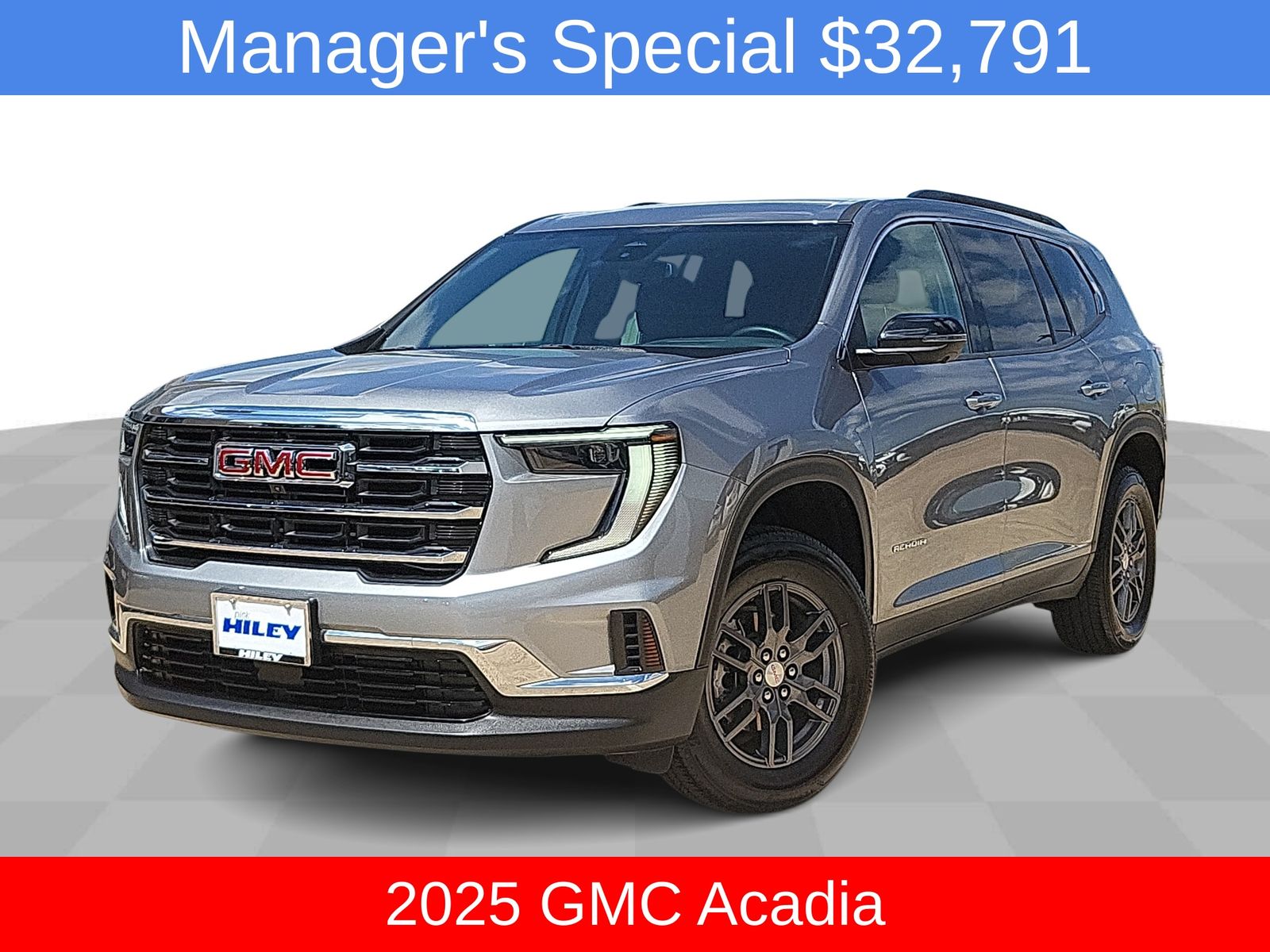 Sterling Metallic 2025 GMC Acadia SUV / Crossover Front-Wheel Drive 8-Speed Automatic
