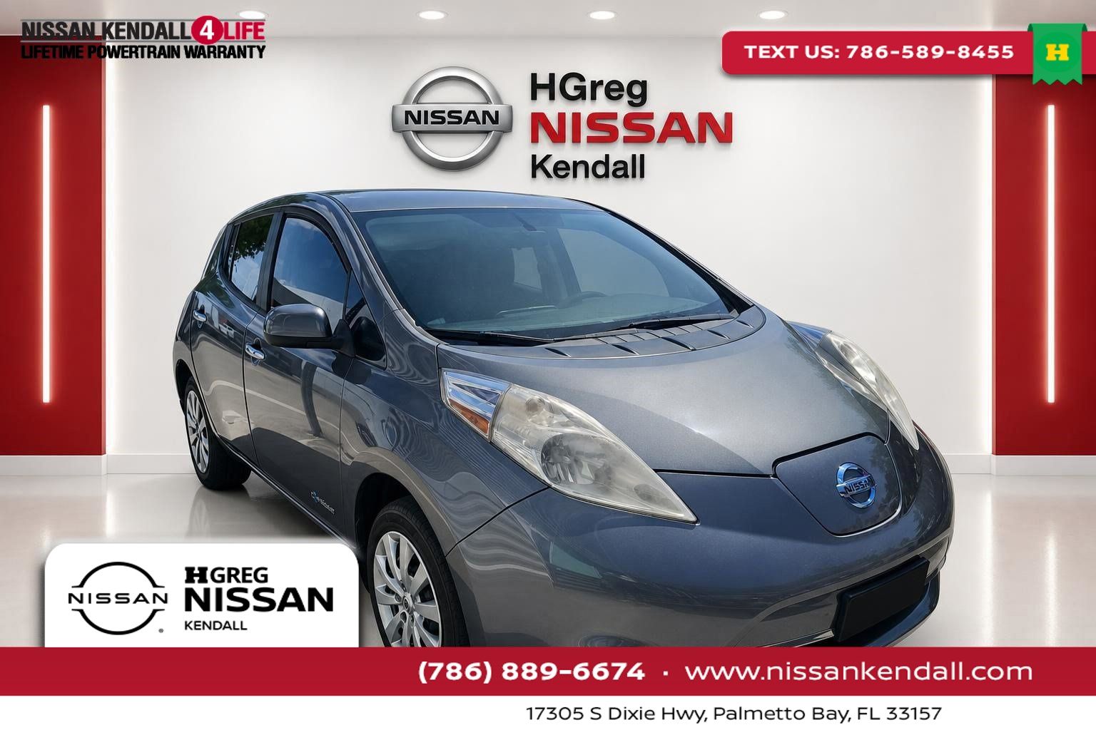 Gray (Gun Metallic) 2016 Nissan LEAF Hatchback Front-Wheel Drive Automatic