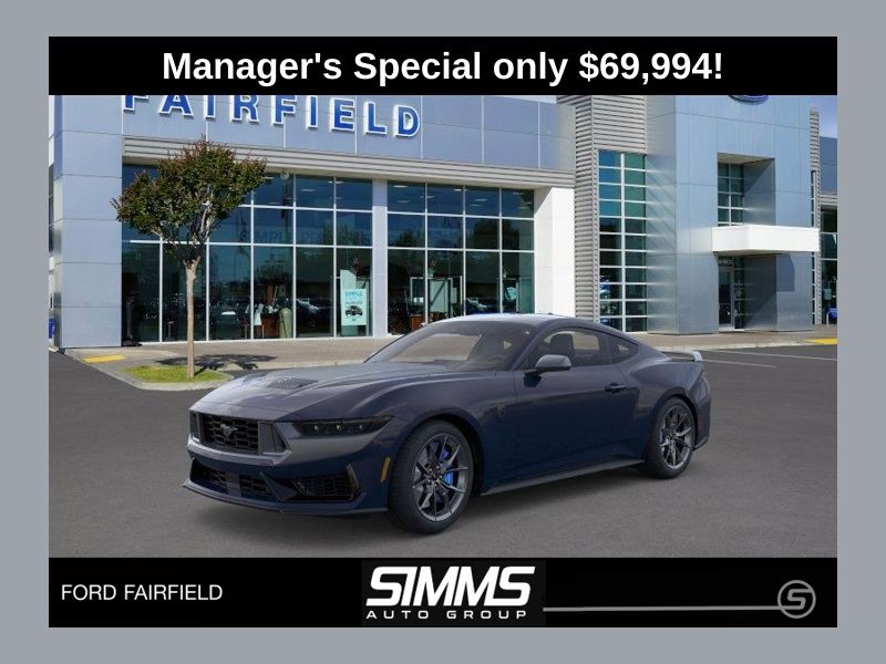 Blue 2025 Ford Mustang Dark Horse Fastback RWD Coupe Rear-Wheel Drive Automatic