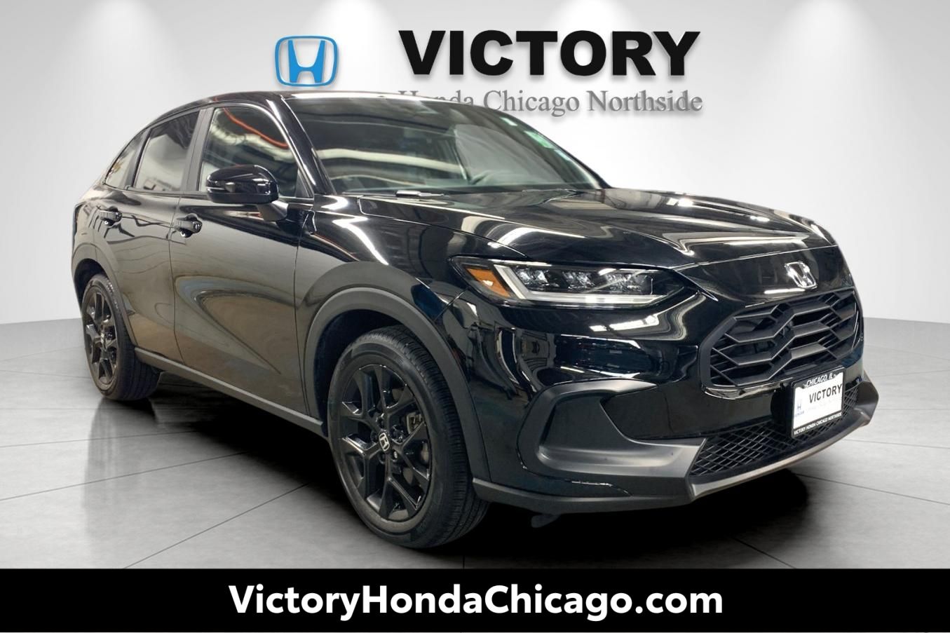 Crystal Black 2023 Honda HR-V Sport AWD SUV / Crossover All-Wheel Drive Continuously Variable Transmission