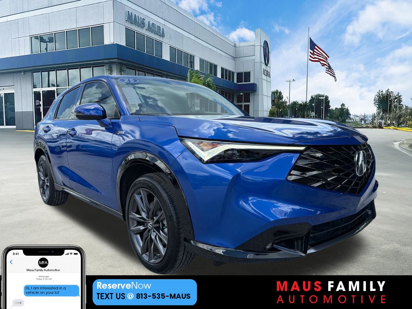 Adriatic Blue Sea Metallic 2025 Acura ADX SUV / Crossover Front-Wheel Drive Continuously Variable Transmission