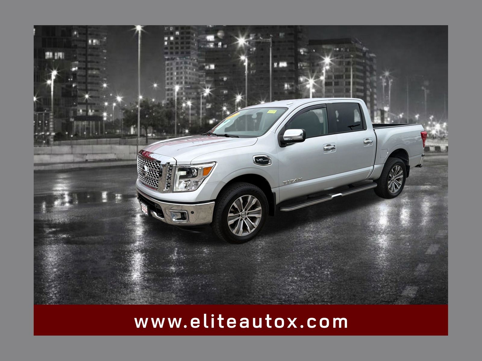Brilliant Silver Metallic 2017 Nissan Titan Pickup Truck Four-Wheel Drive 7-Speed Automatic