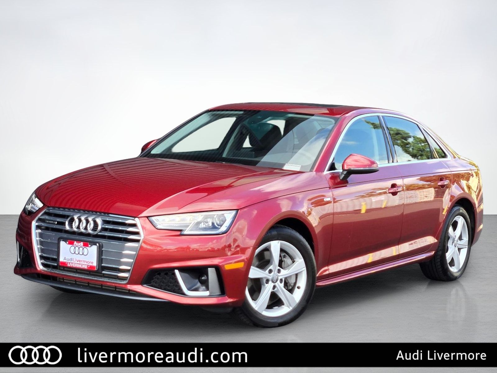 Matador Red Metallic 2019 Audi A4 quattro Premium Plus 45 TFSI Sedan All-Wheel Drive 7-Speed Automatic