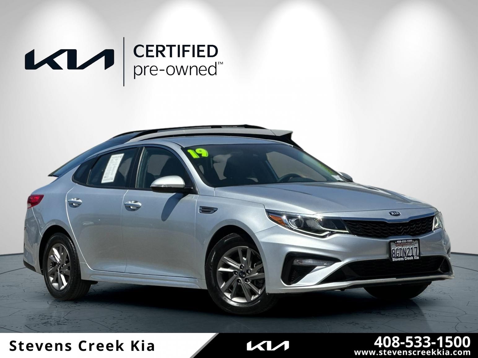 Sparkling Silver 2019 Kia Optima Sedan Front-Wheel Drive 6-Speed Automatic
