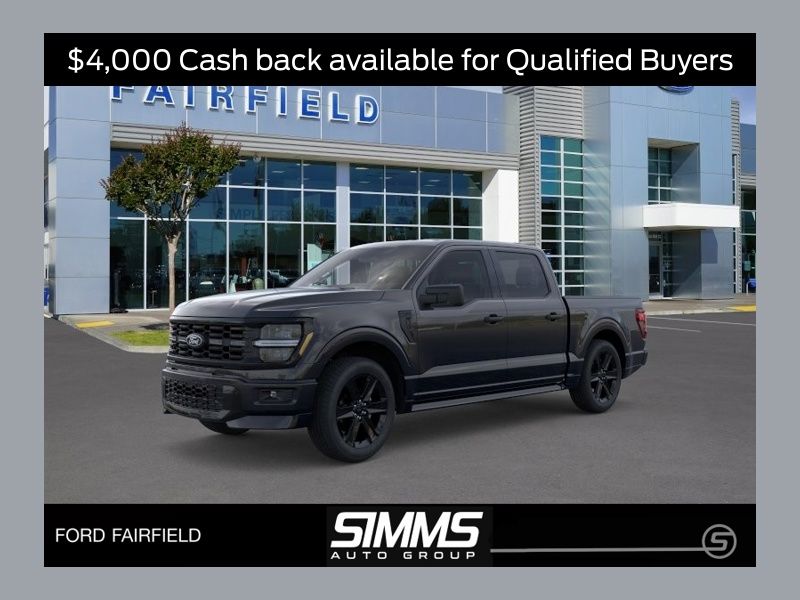 Agate Black Metallic 2026 Ford F-150 STX 4dr SuperCrew 4WD Pickup Truck Four-Wheel Drive Automatic