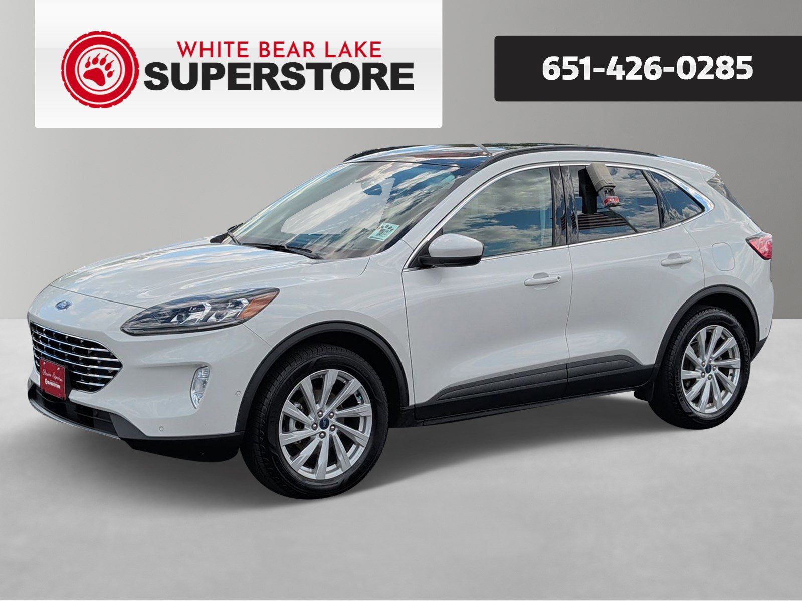 White Metallic 2022 Ford Escape Titanium AWD SUV / Crossover All-Wheel Drive 8-Speed Automatic