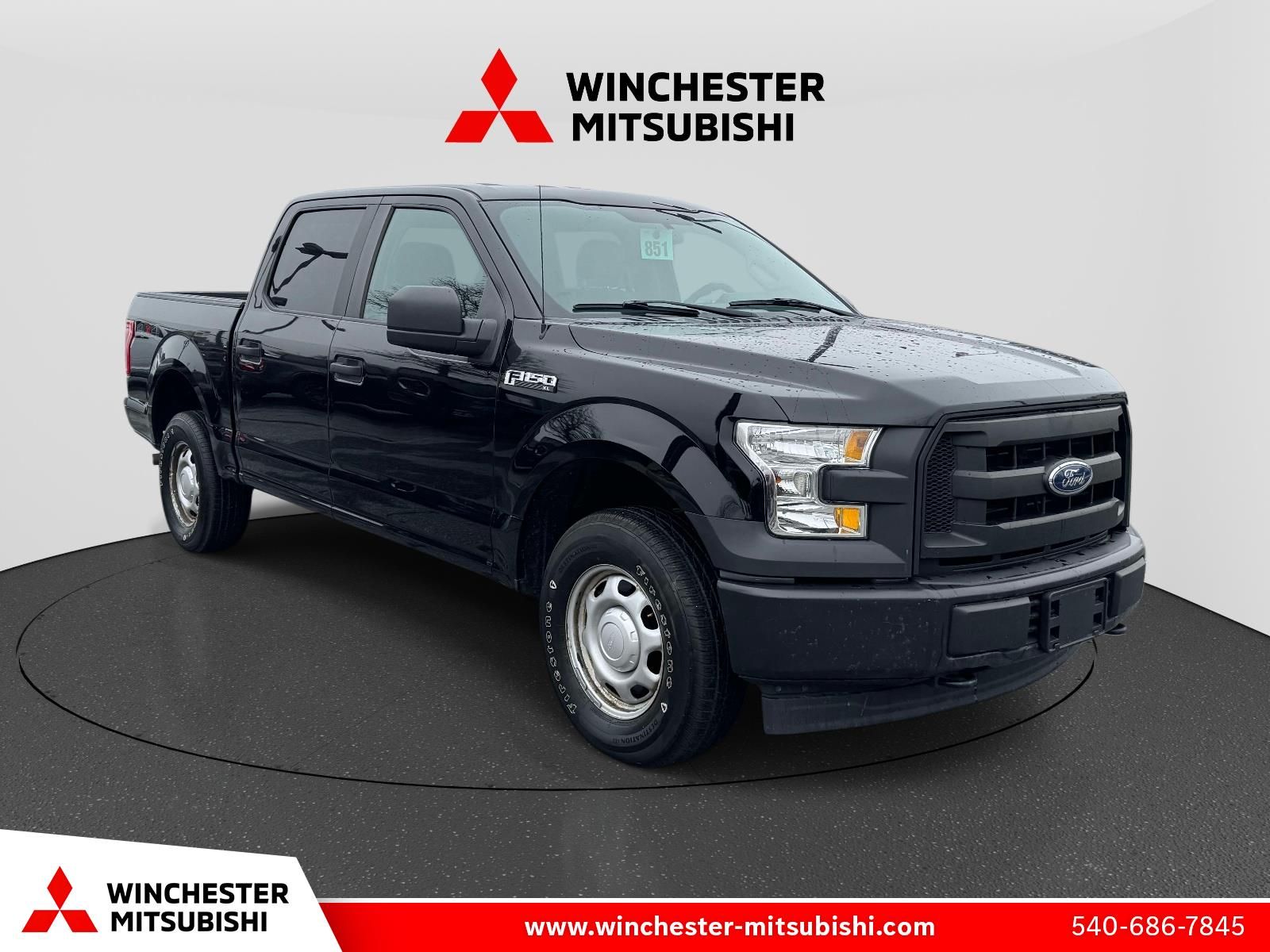 Shadow Black 2017 Ford F-150 XL SuperCrew 4WD Pickup Truck Four-Wheel Drive 6-Speed Automatic