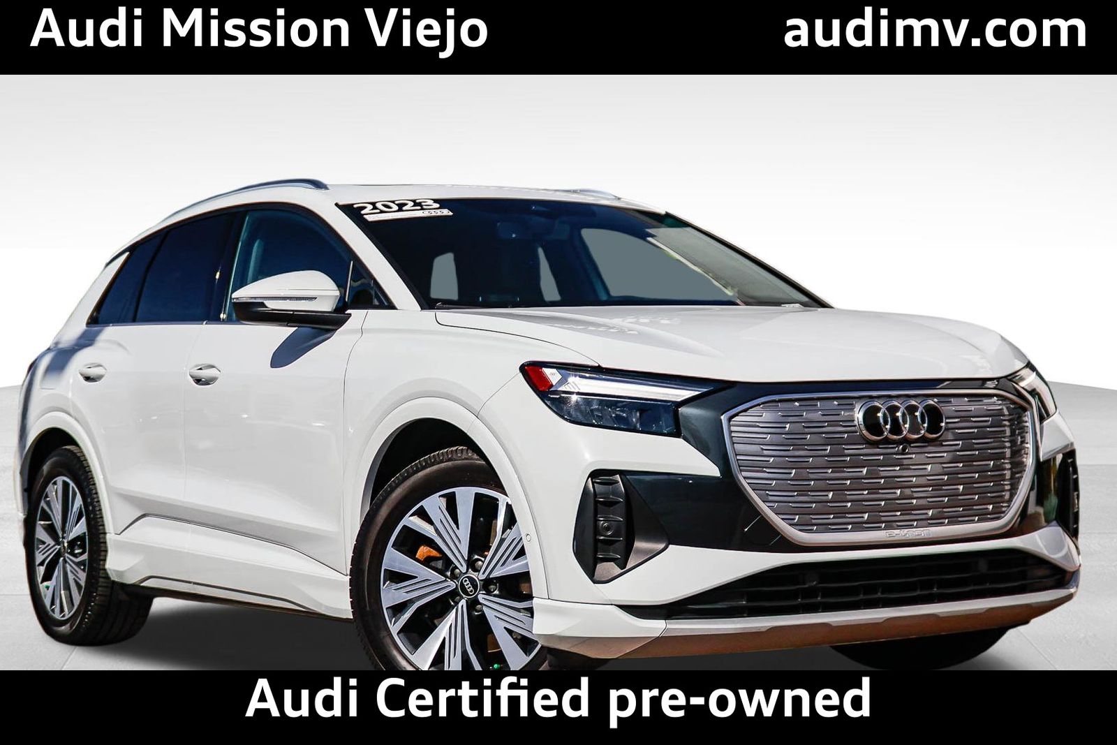 Glacier White 2023 Audi Q4 e-tron Premium Plus 40 SUV / Crossover Rear-Wheel Drive Automatic