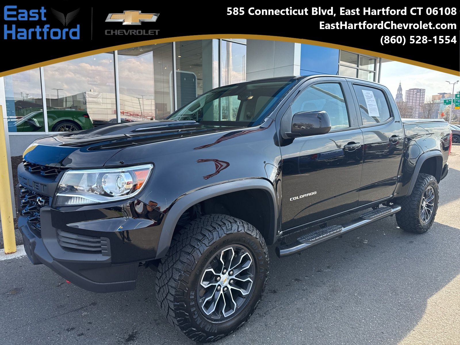 Black 2022 Chevrolet Colorado Pickup Truck Four-Wheel Drive 8-Speed Automatic