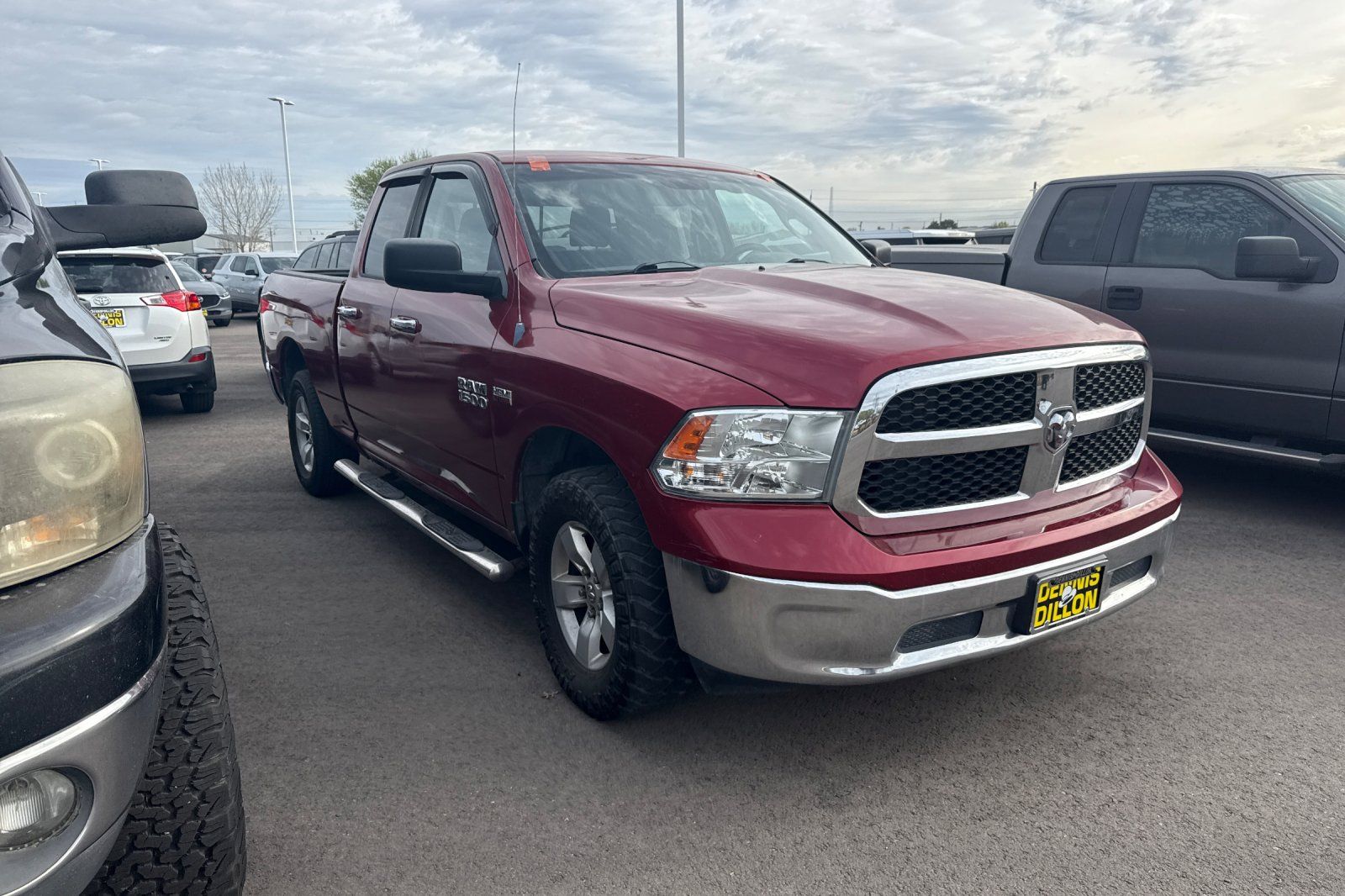 Deep Cherry Red Crystal Pearlcoat 2013 RAM 1500 SLT Quad Cab 4WD Pickup Truck Four-Wheel Drive 6-Speed Automatic