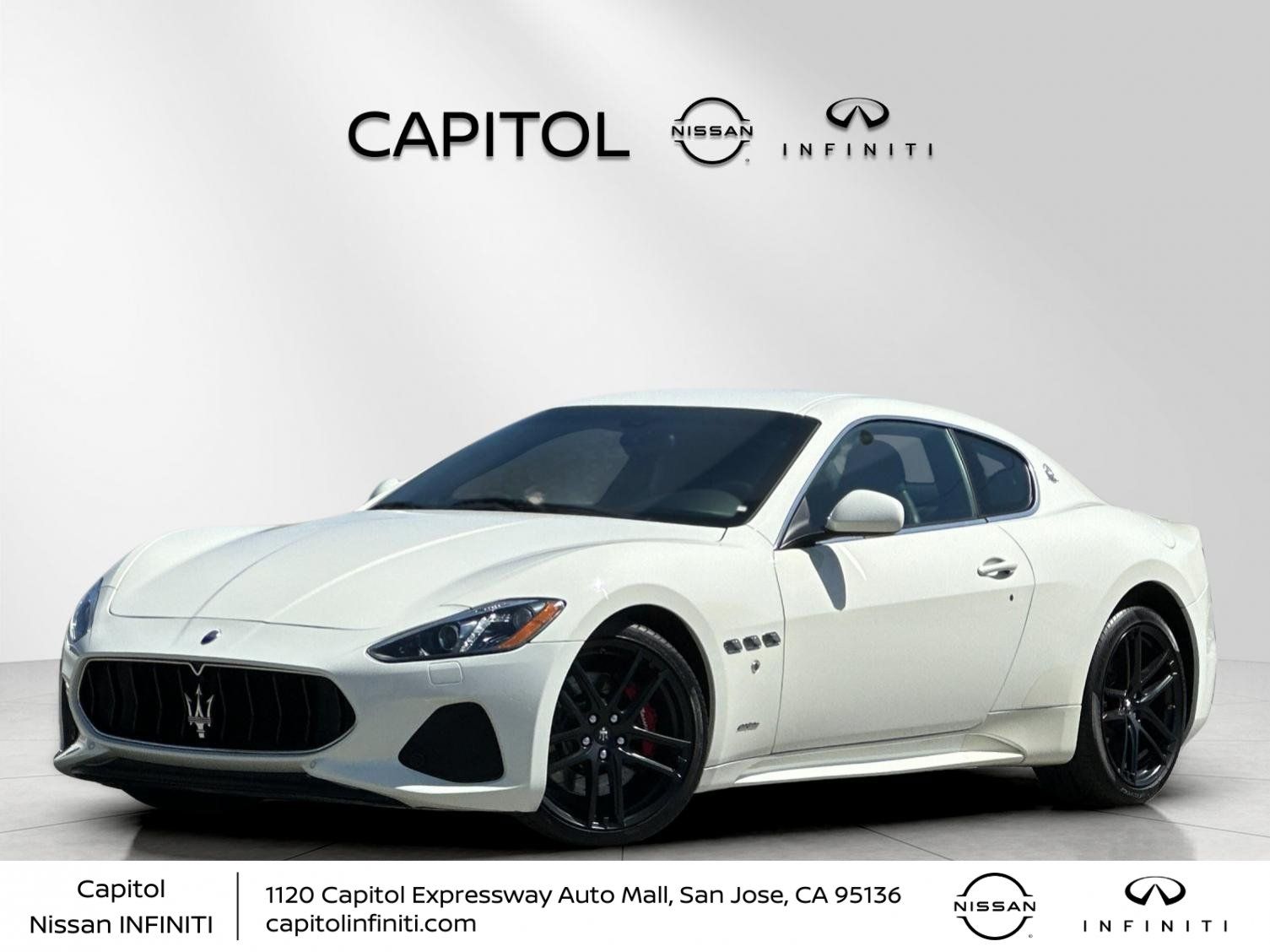 Bianco Fuji Pearlescent 2018 Maserati GranTurismo Coupe Rear-Wheel Drive 6-Speed Automatic