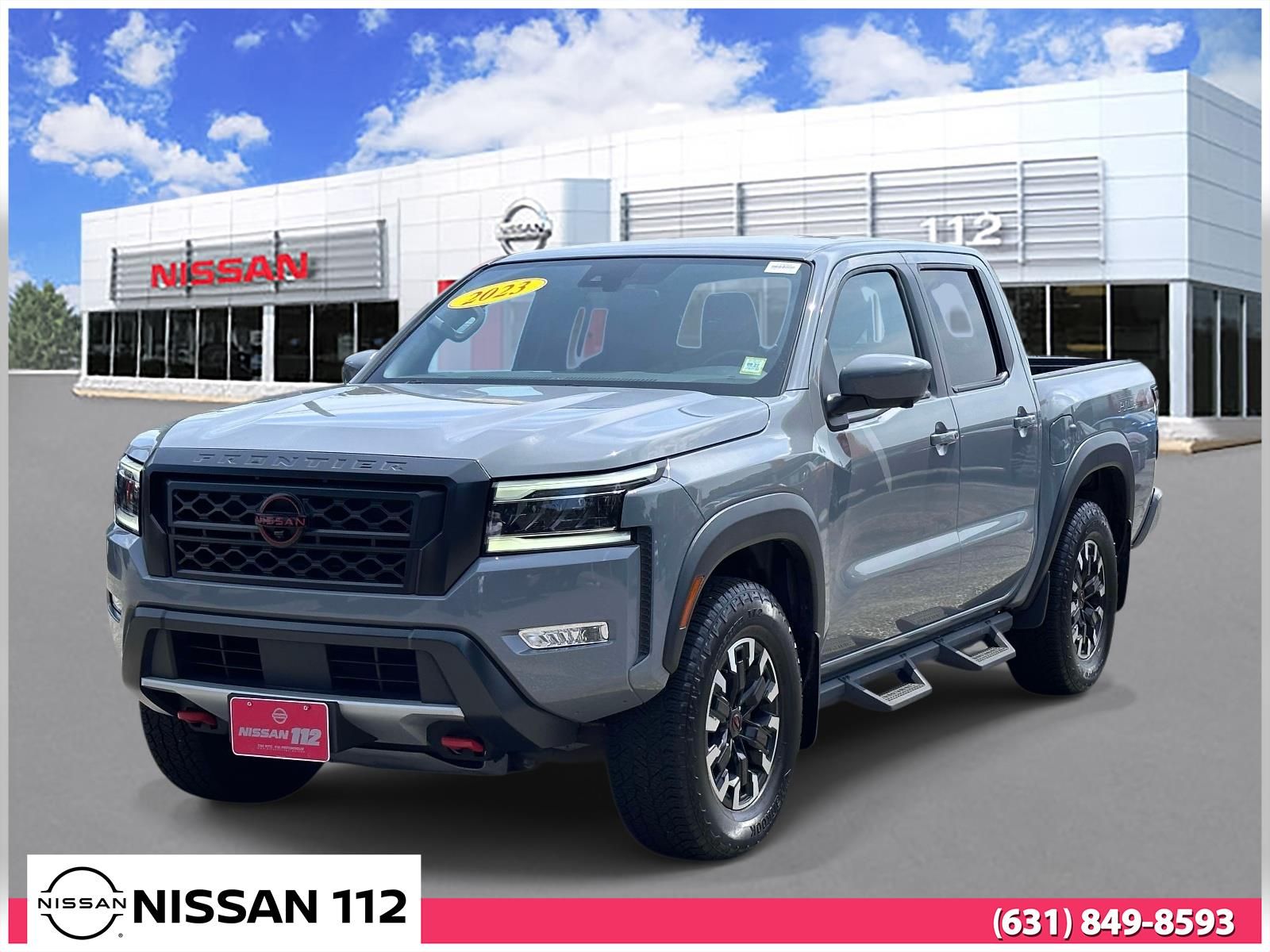 Boulder Gray 2023 Nissan Frontier Pickup Truck Four-Wheel Drive 9-Speed Automatic