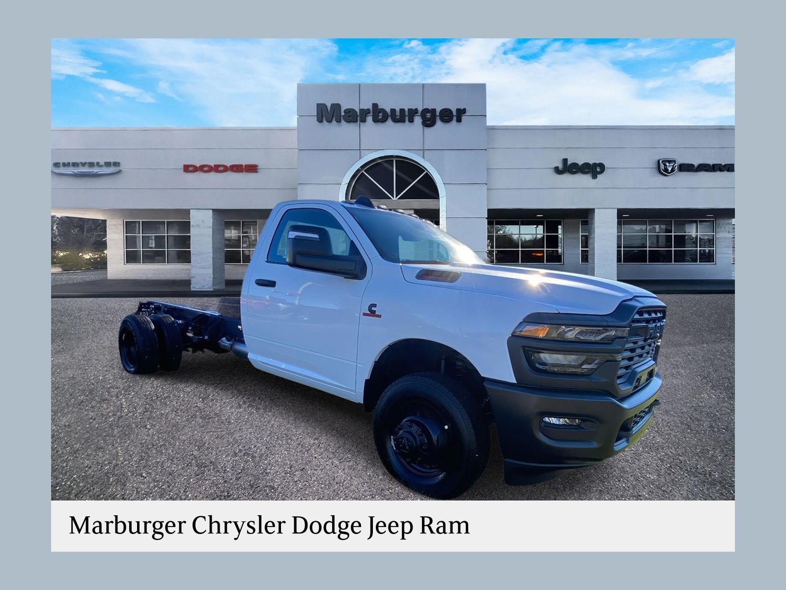 Bright White Clearcoat 2026 RAM 3500 Chassis Tradesman Regular Cab LB DRW 4WD Pickup Truck Four-Wheel Drive 8-Speed Automatic