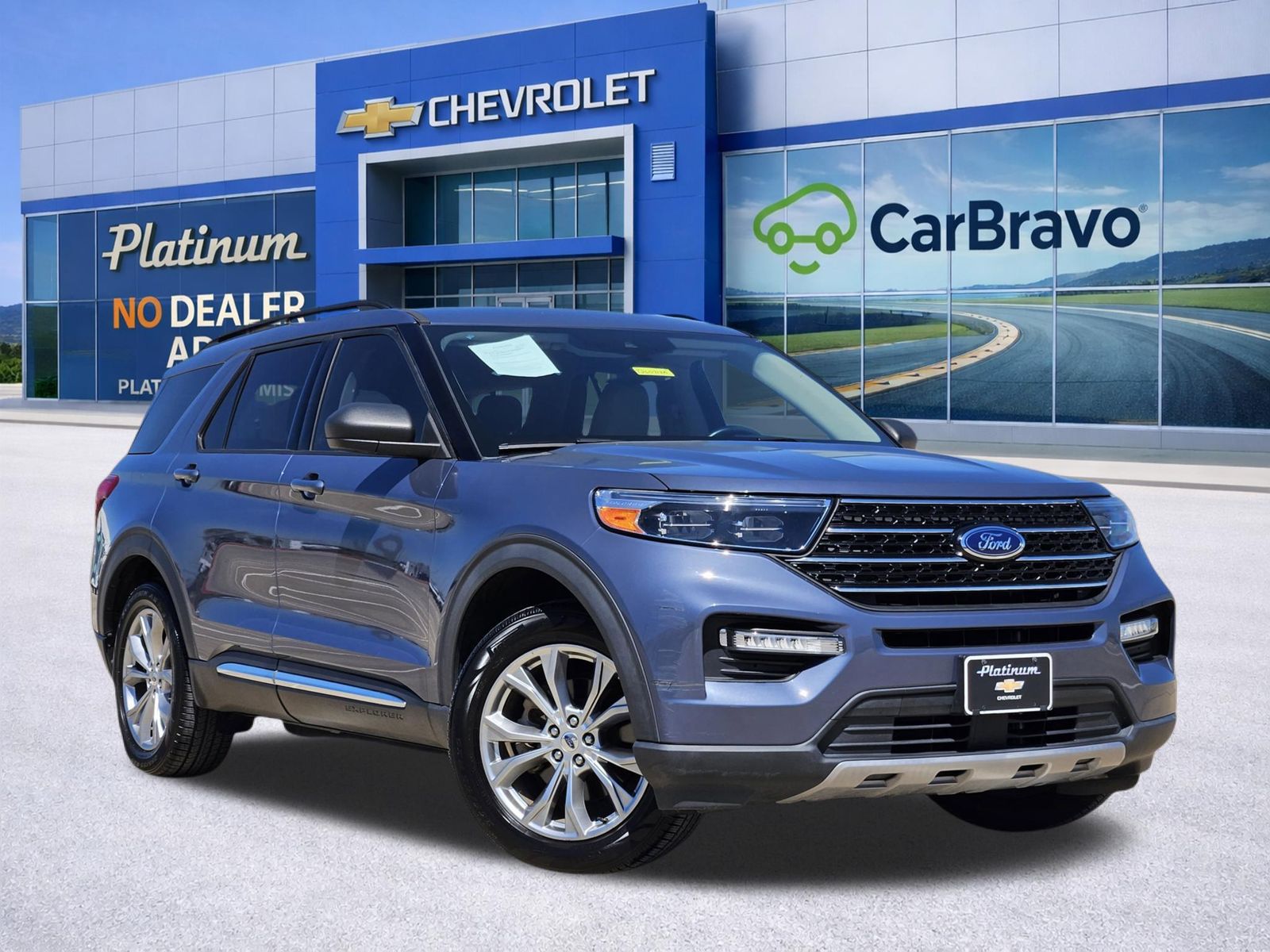 Blue 2021 Ford Explorer XLT RWD SUV / Crossover Rear-Wheel Drive Automatic